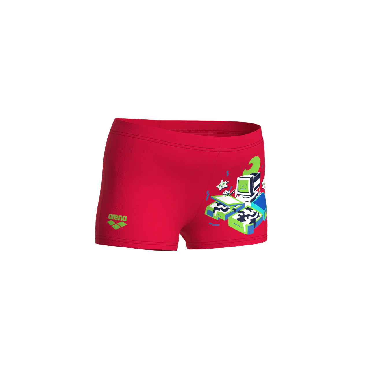 Bañador short arena para niño Game - Rojo Fluor - Image 2