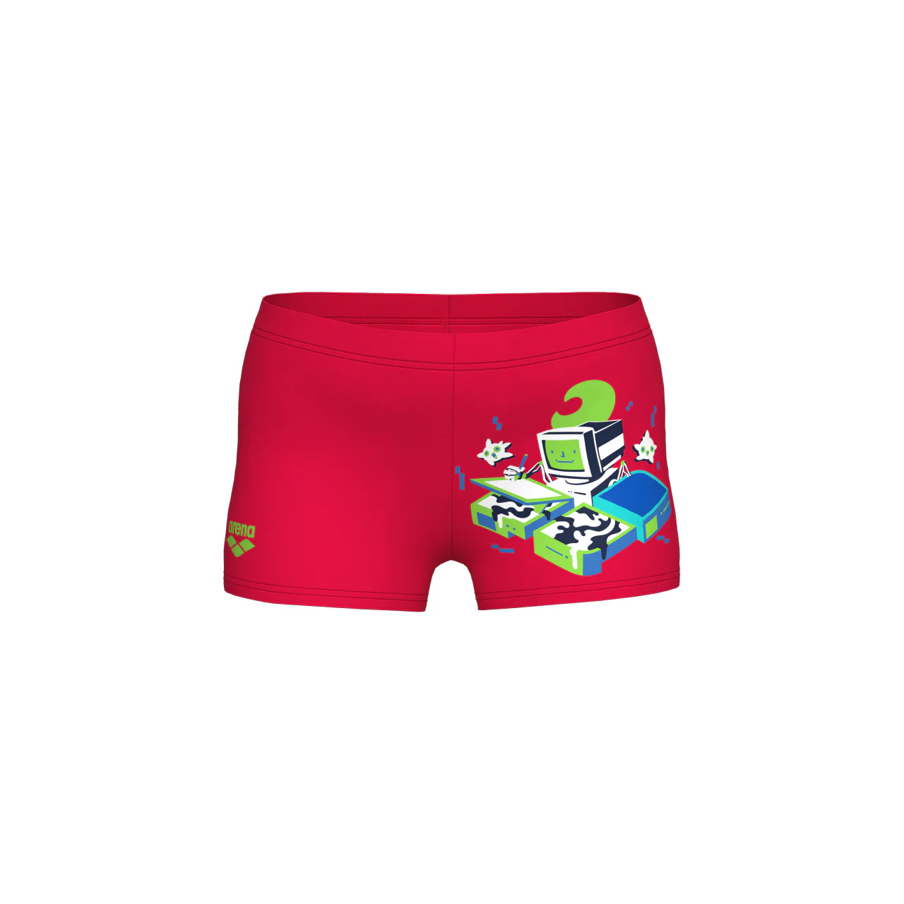 Bañador short arena para niño Game - Rojo Fluor - Image 3