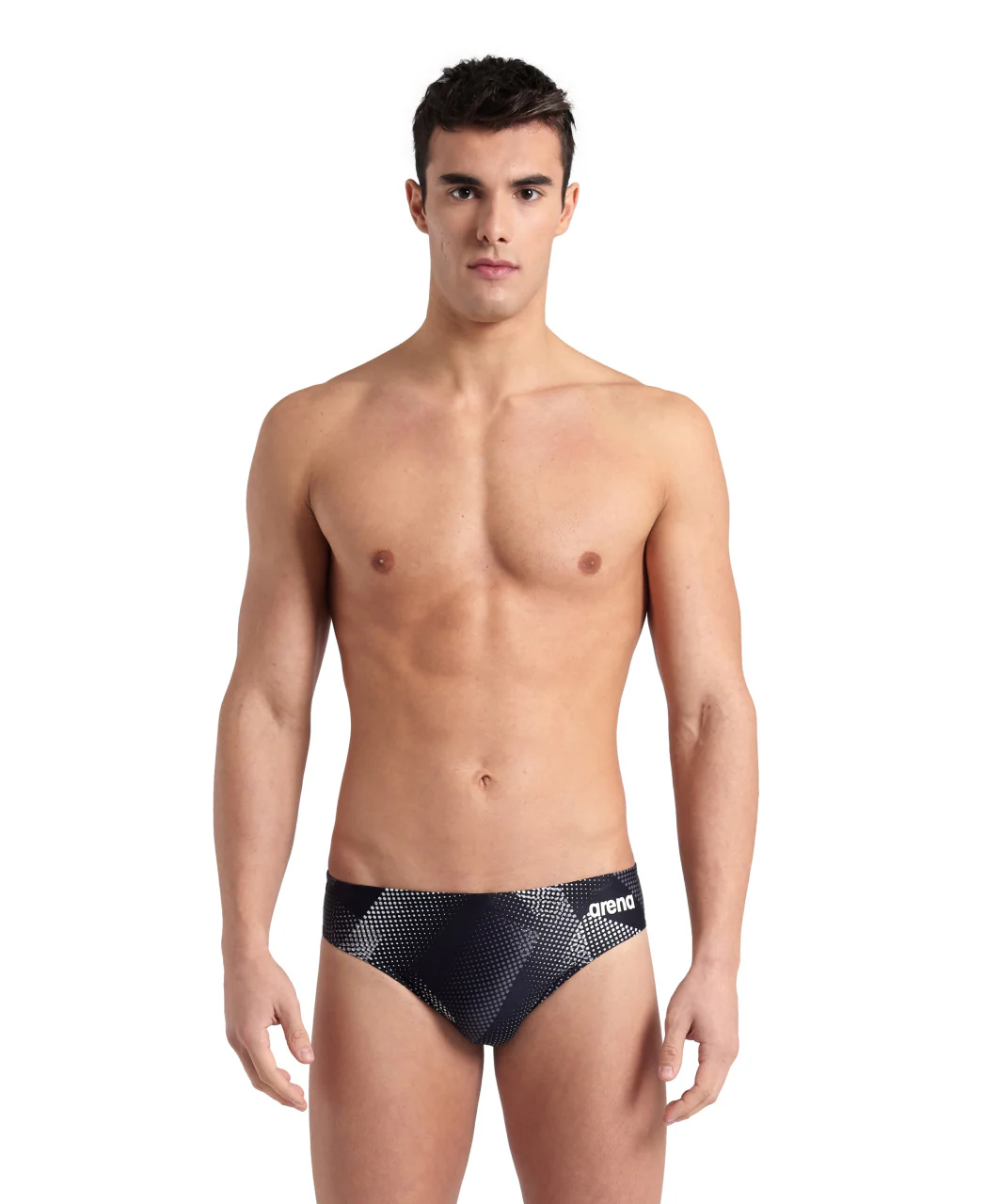 Bañador slip arena Performance para hombre Halftone Team Negro - Image 2
