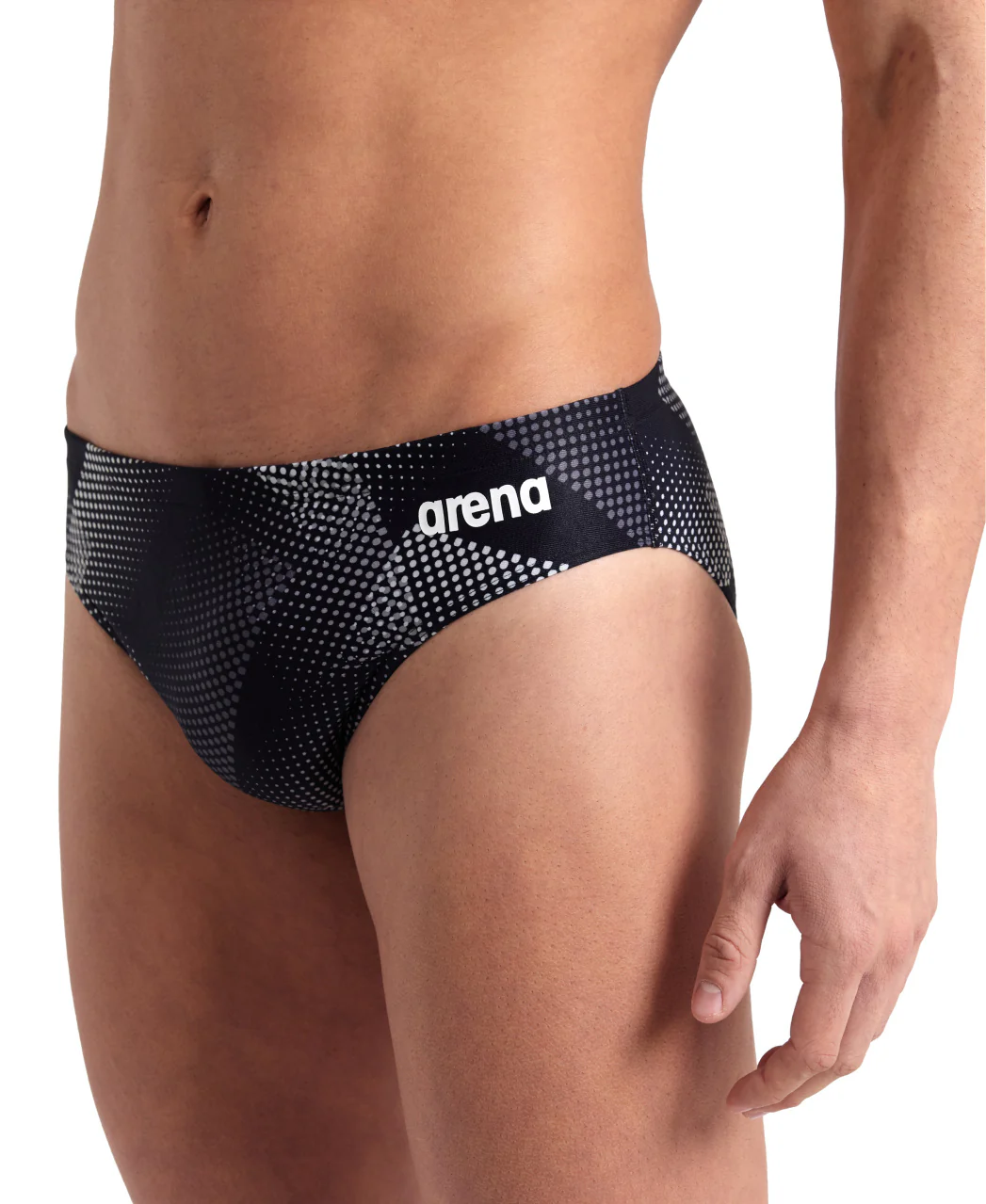 Bañador slip arena Performance para hombre Halftone Team Negro - Image 4