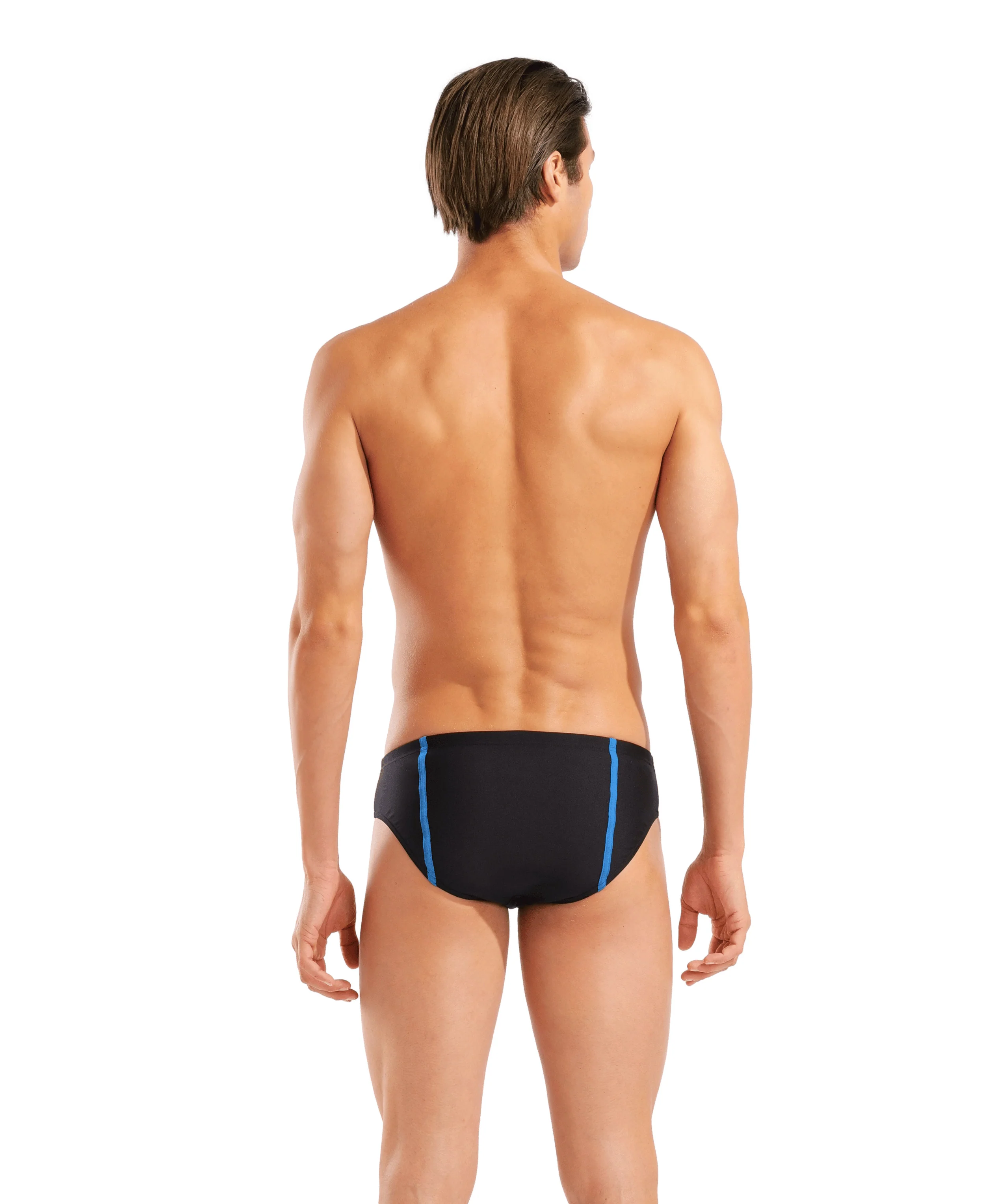 Bañador Slip Hombre arena Hyperflow - Negro/Azul - Image 2