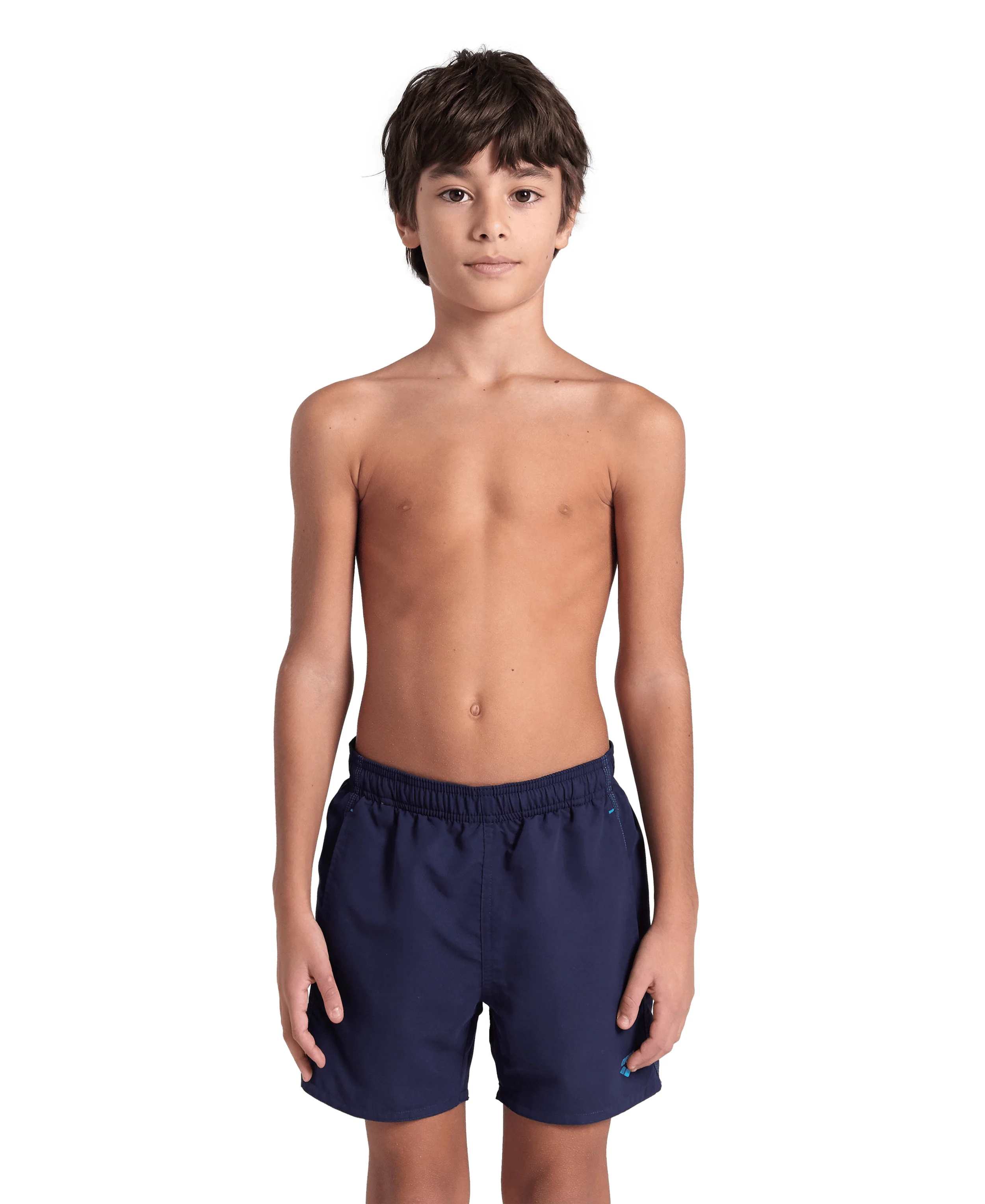 Bóxer de playa para niño arena Solid R - Azul Marino/Turquesa
