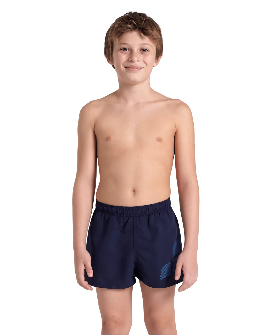 Bañador short arena para niño Logo R - Marino/Turquesa