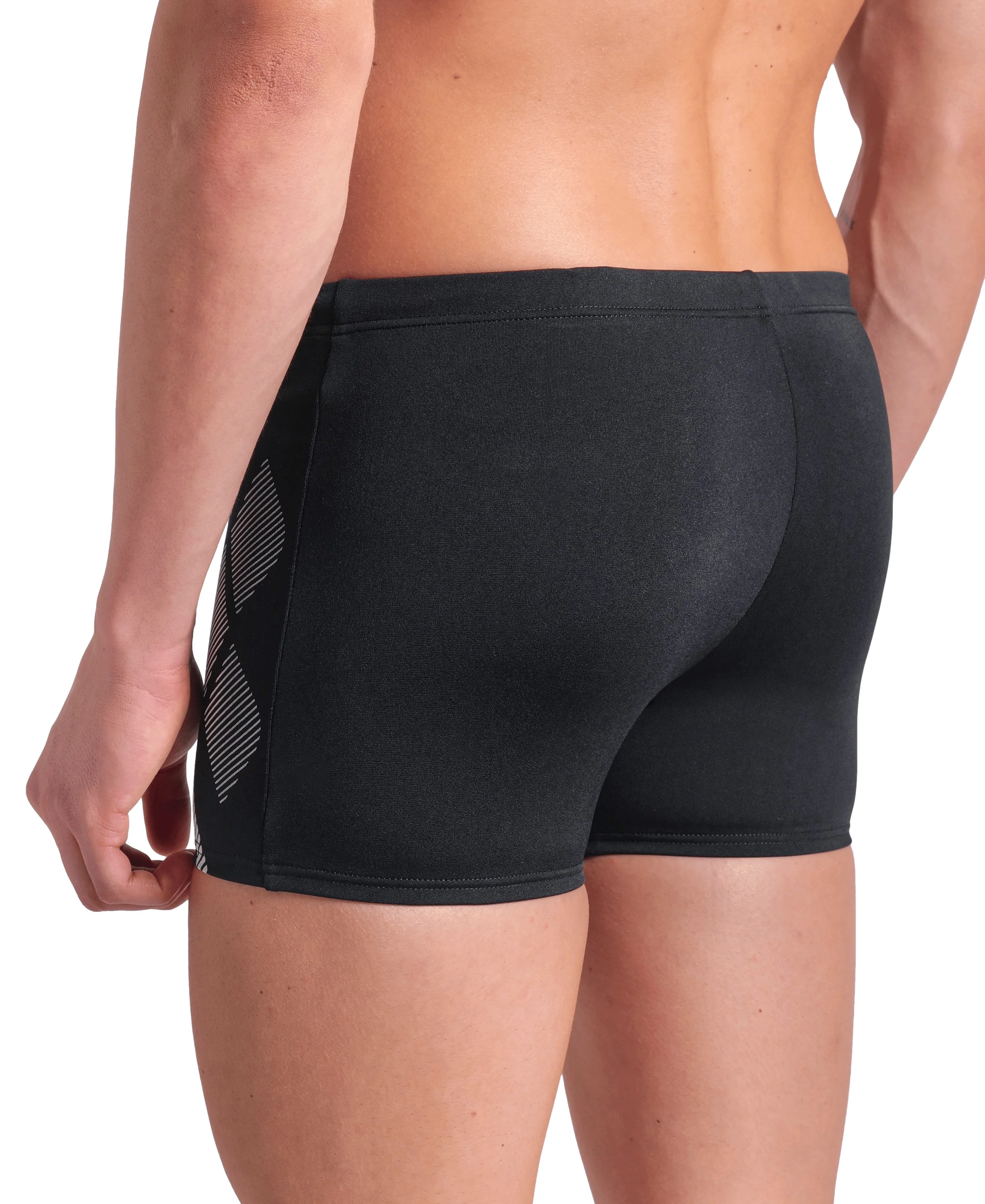 Bañador corto arena Performance para hombre Poseidonia Negro - Blanco - Image 5