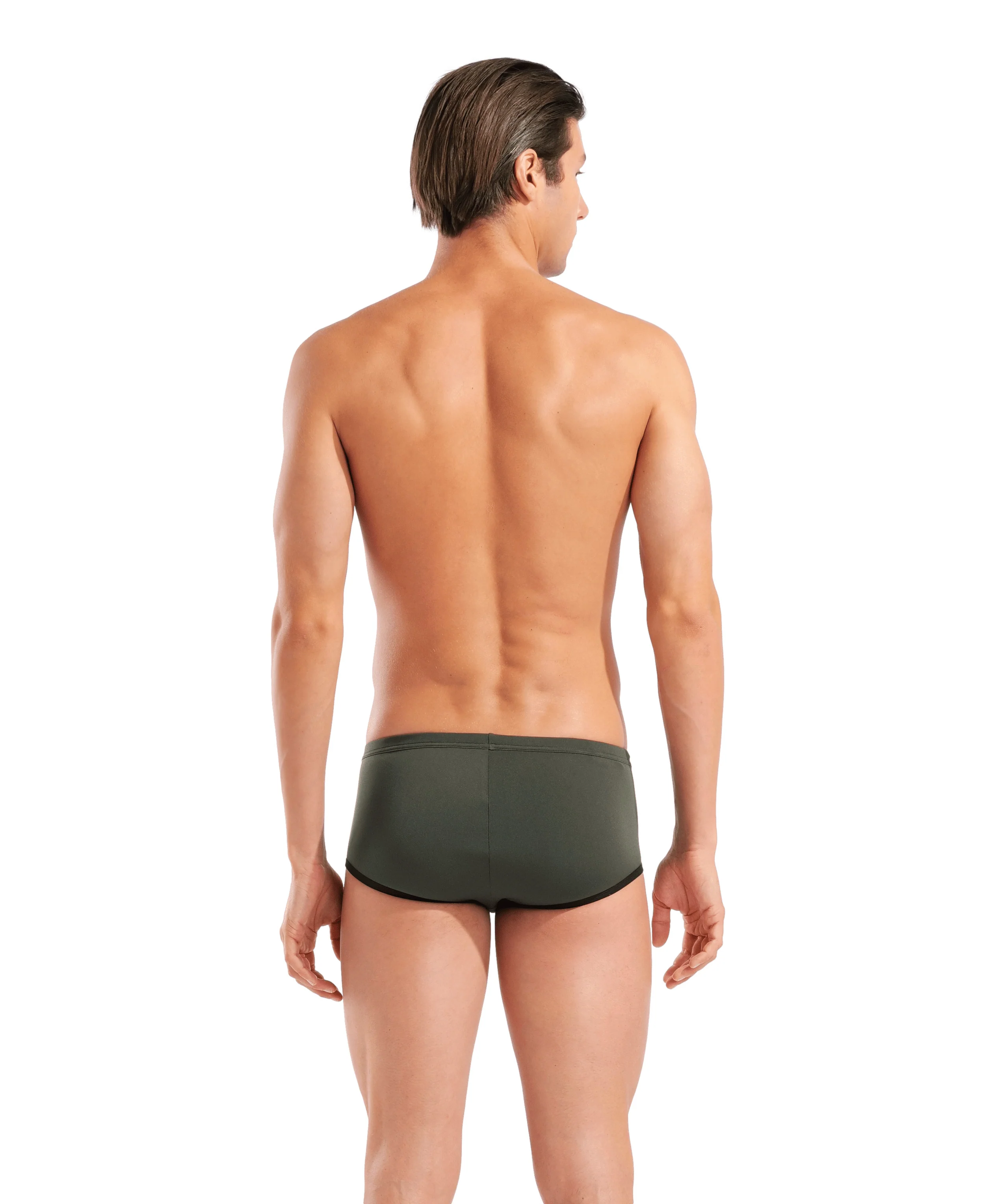 Bañador corto de tiro bajo para hombre arena One Big Logo - Salvia oscuro - Image 2