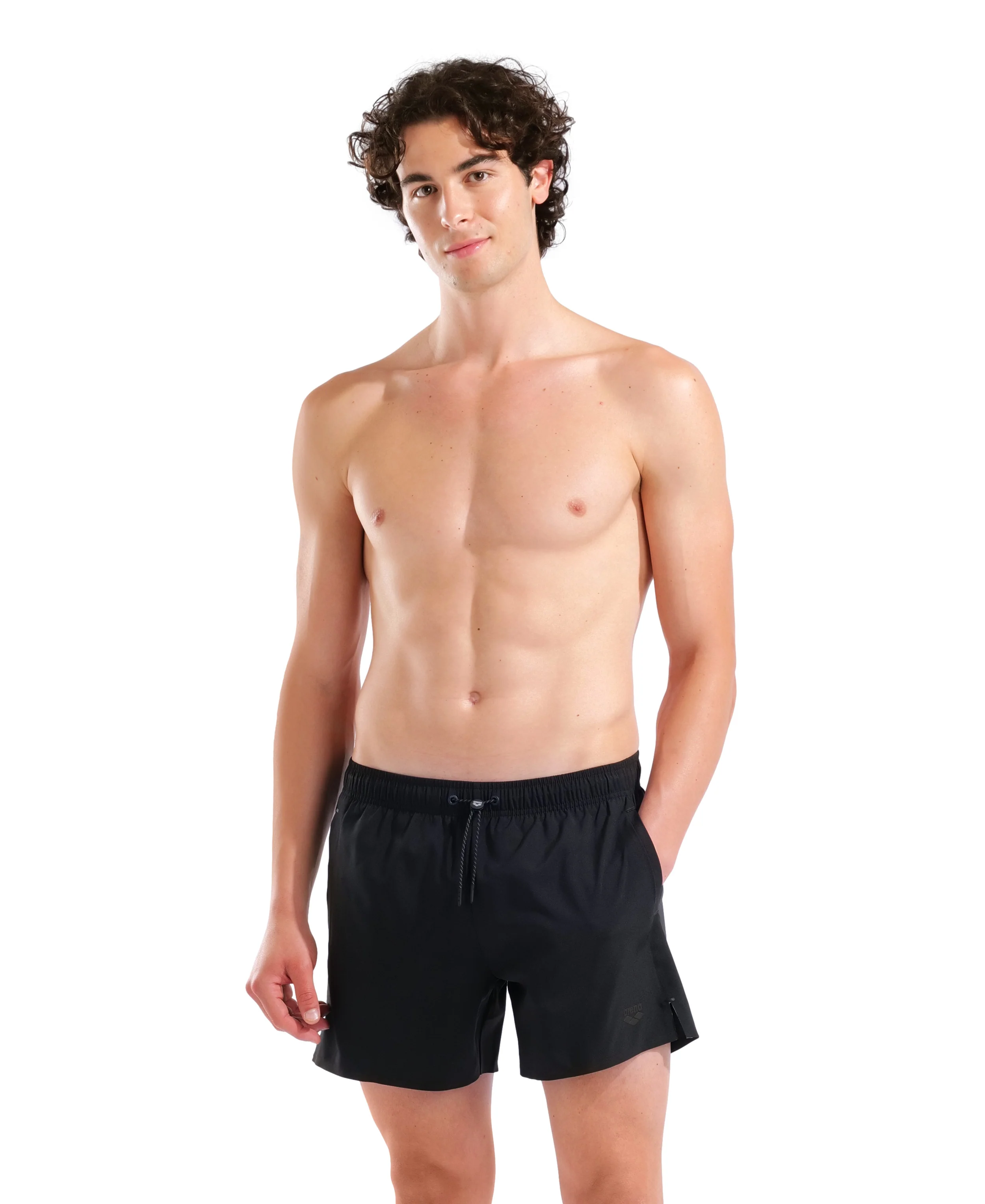 Bañador corto para hombre arena Evo Solid - Negro