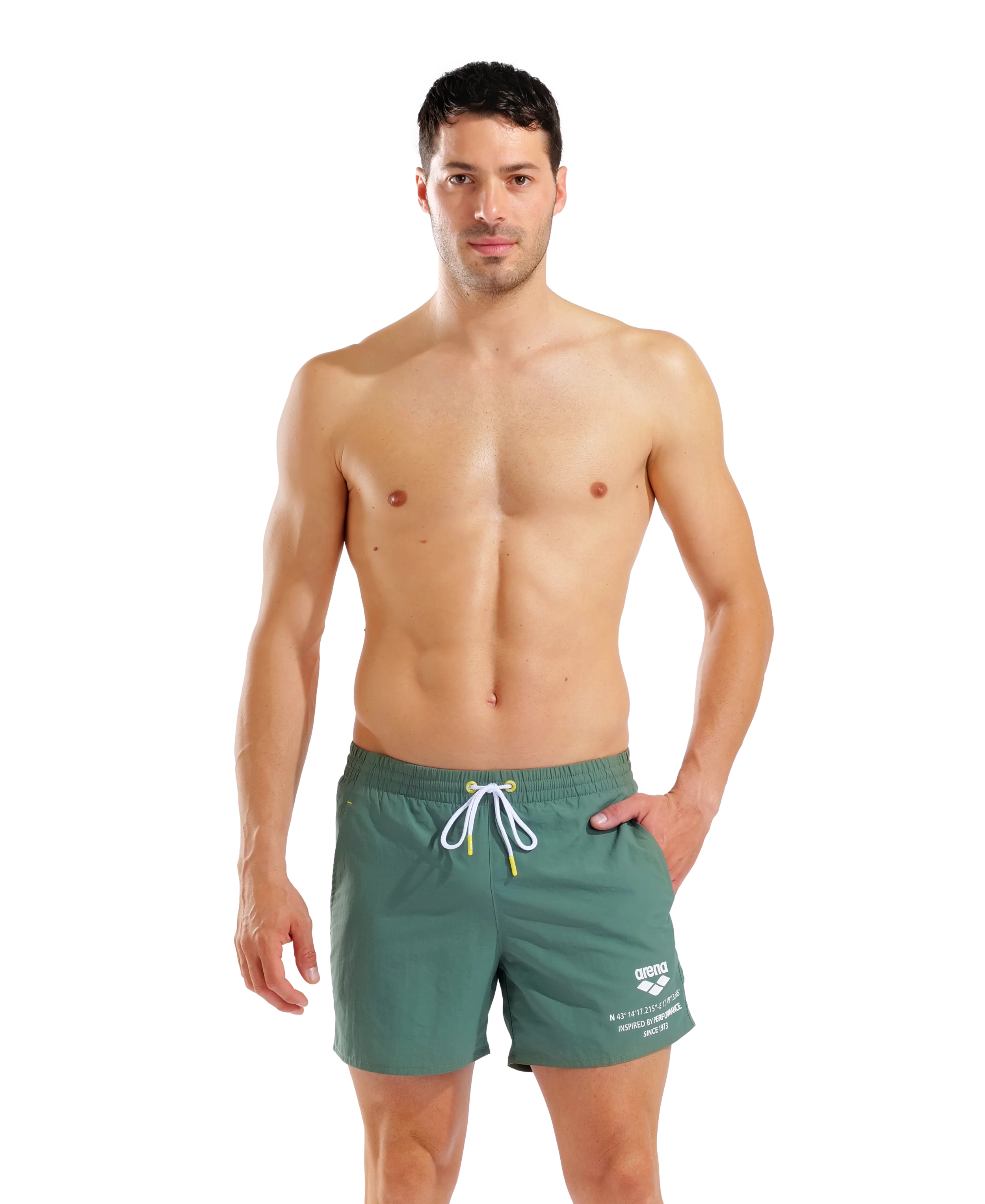 Bañador corto para hombre arena Graphic - Salvia