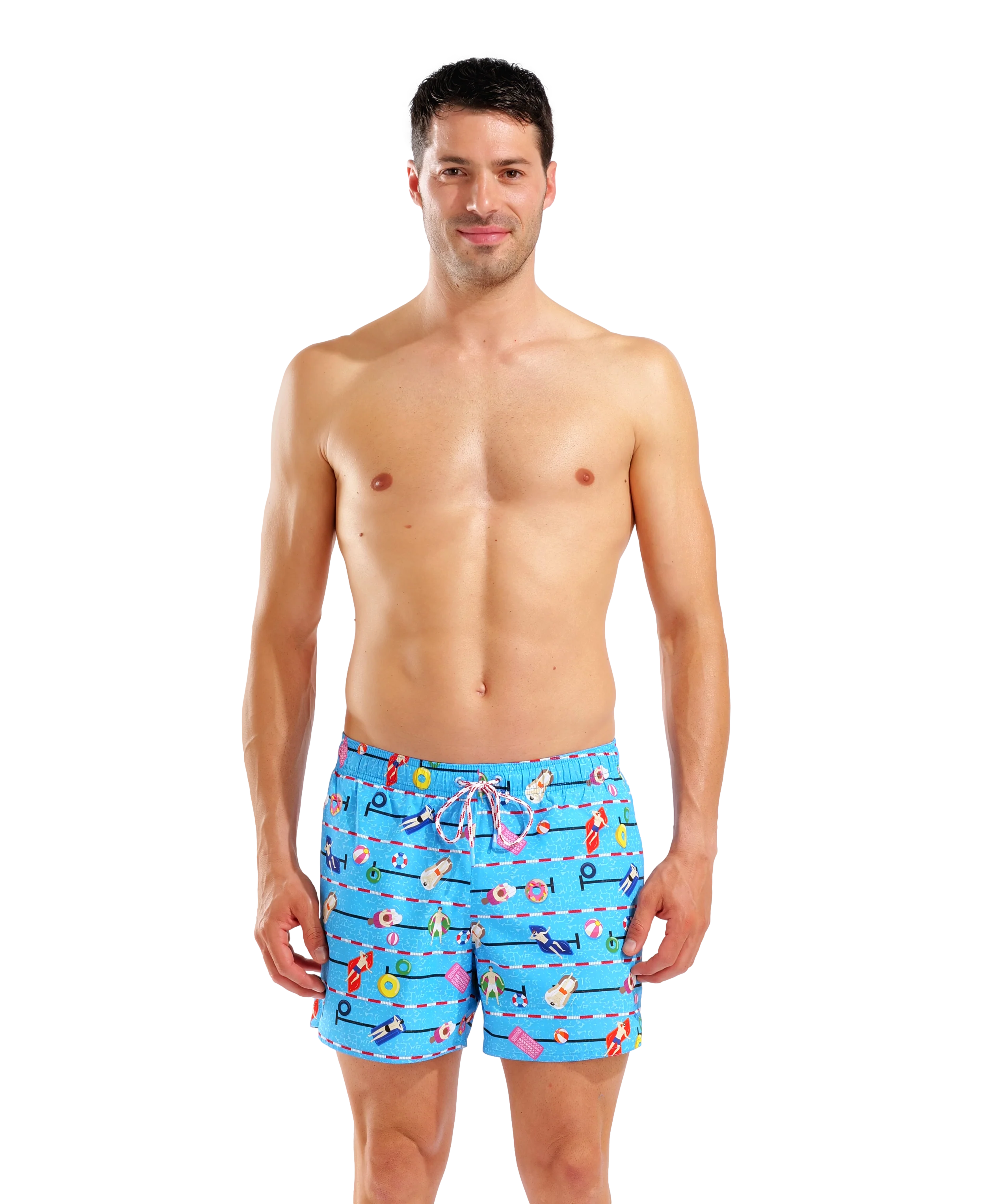 Bañador corto para hombre arena Water Prints - Piscina