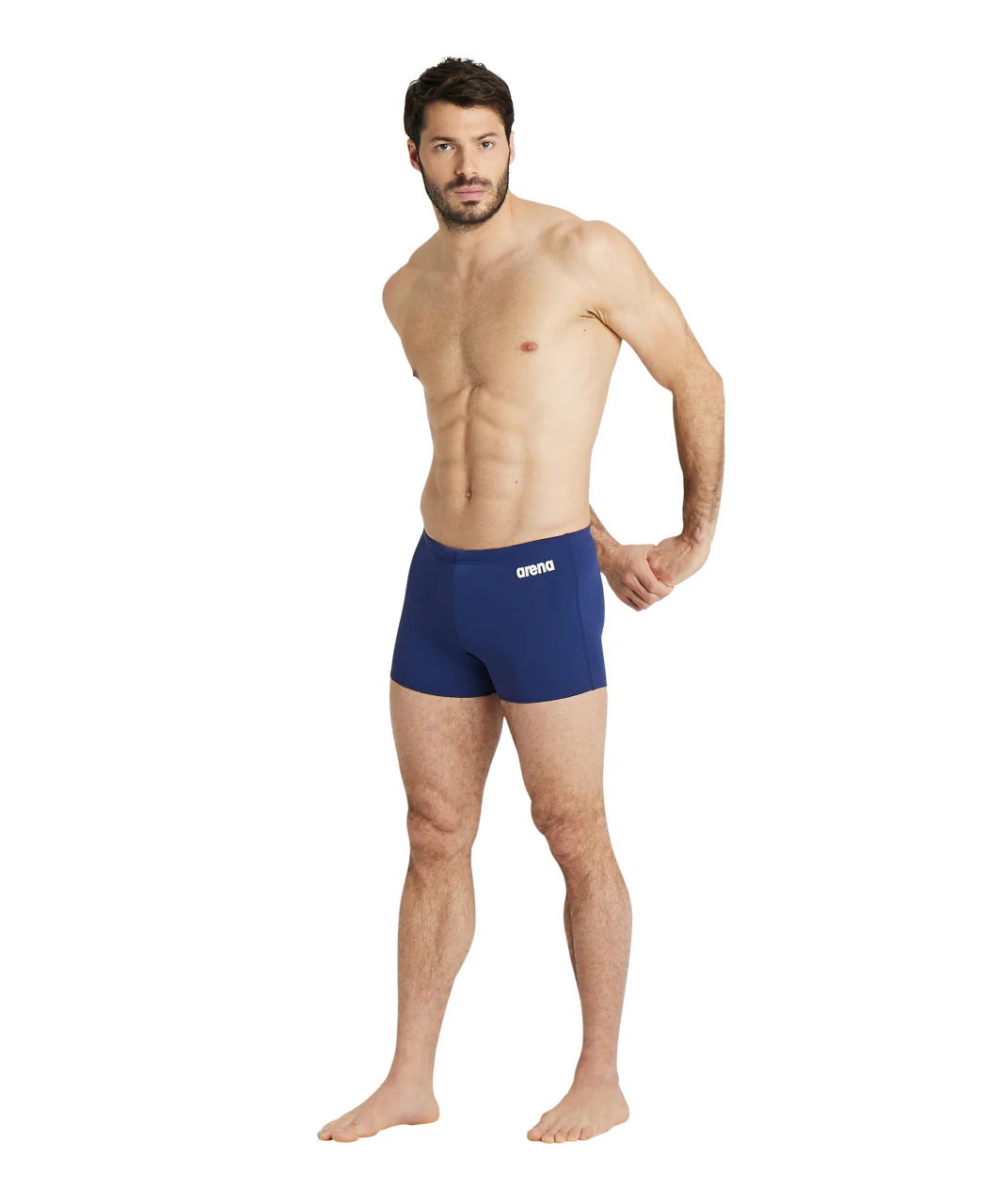 Bañador corto liso arena Performance para hombre Team - Marino/Blanco - Image 3