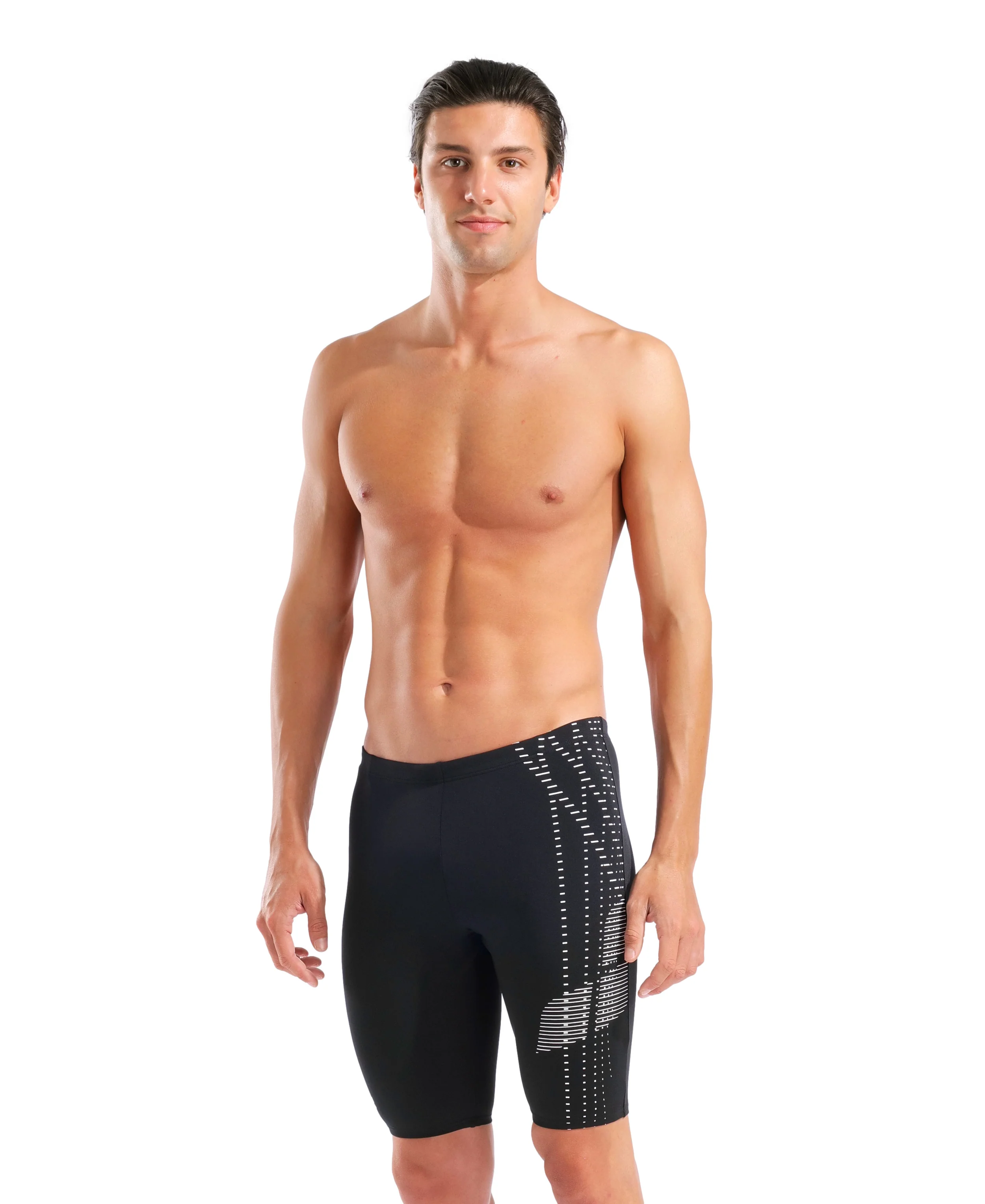 Bañador jammer para hombre arena Performance Asymmetrical Design - Blanco y negro