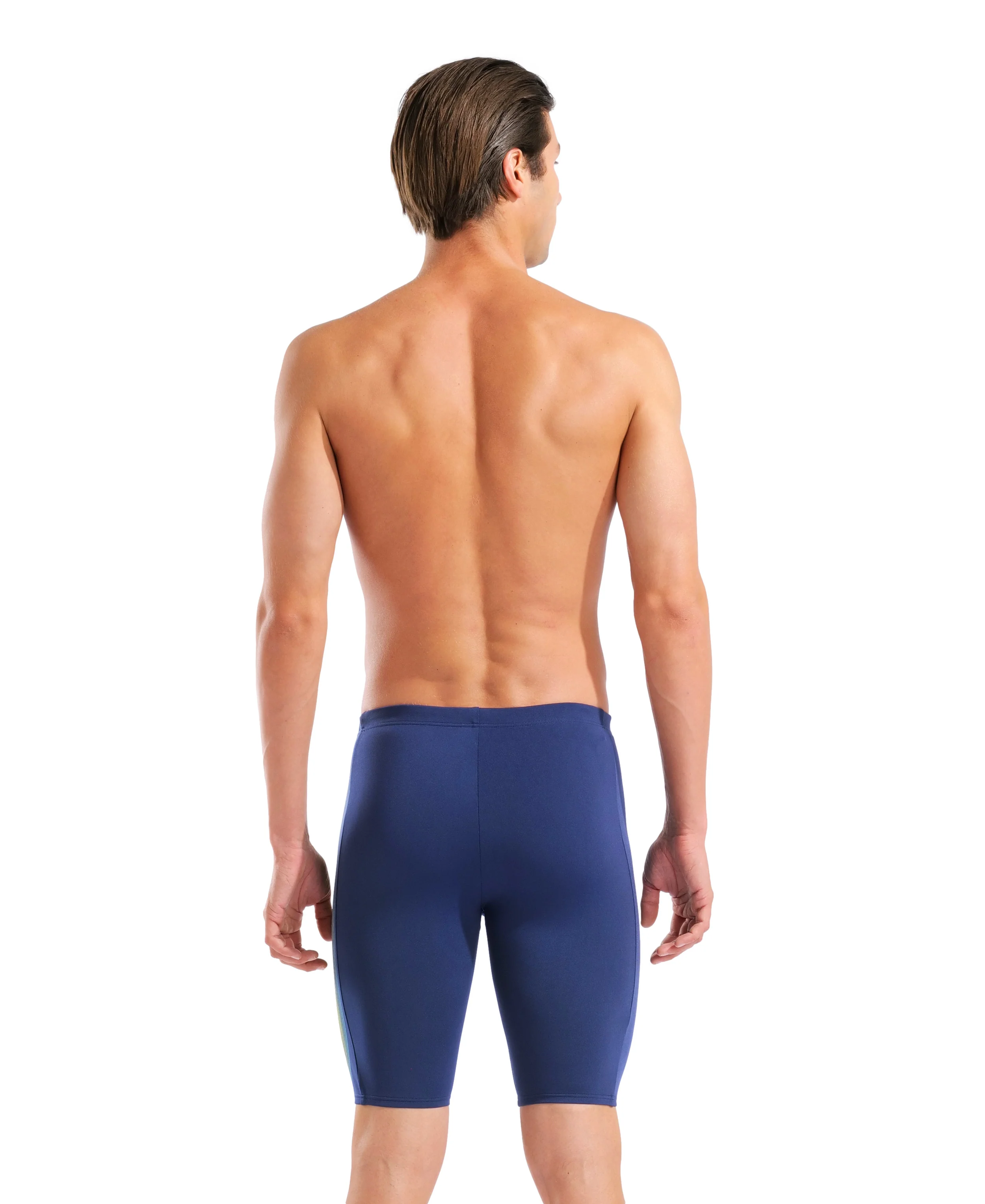 Bañador jammer para hombre arena Performance Design - Azul marino/amarillo - Image 2