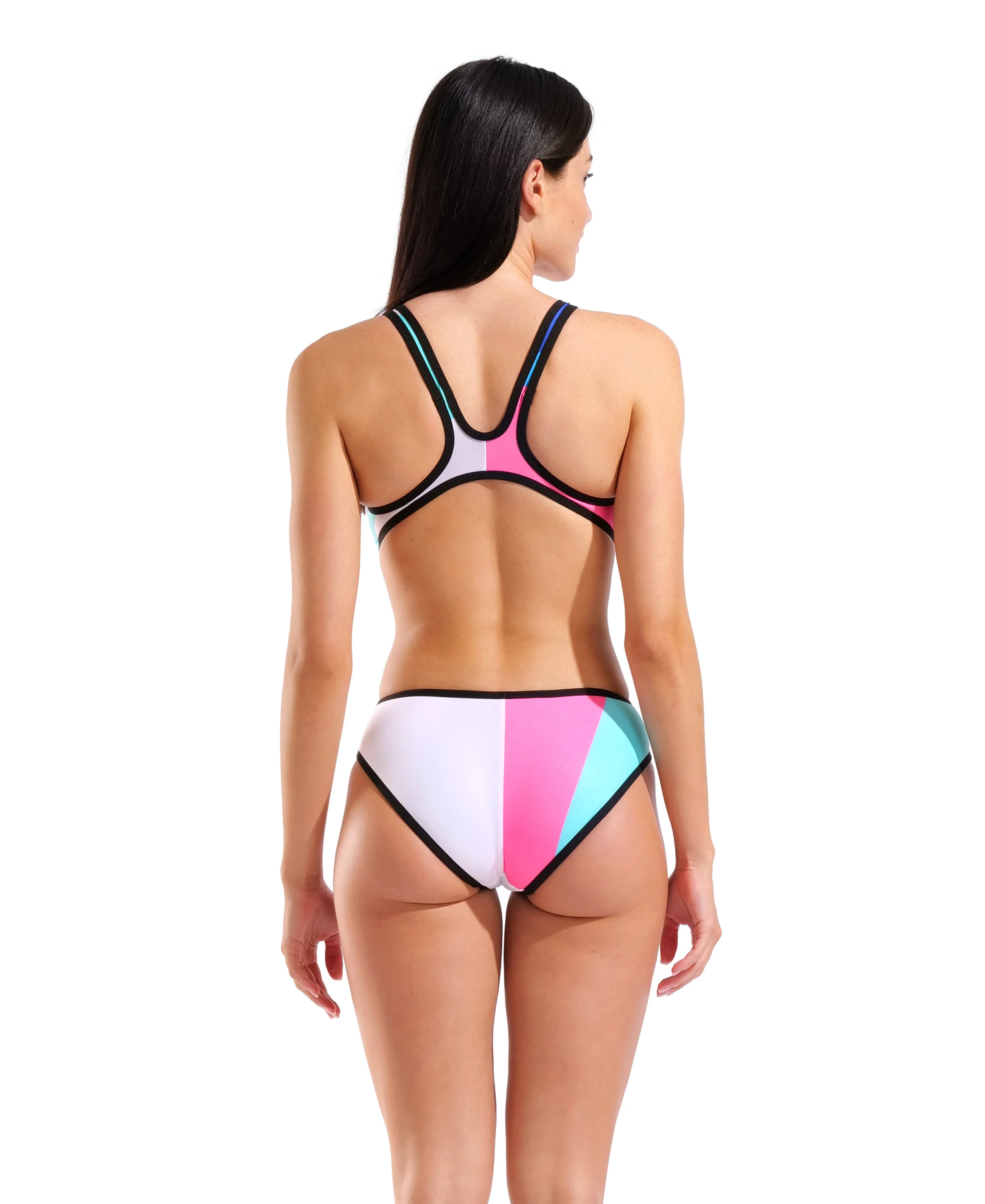 Bañador para mujer arena One Placement Tech Back - Multicolor/Negro - Image 2