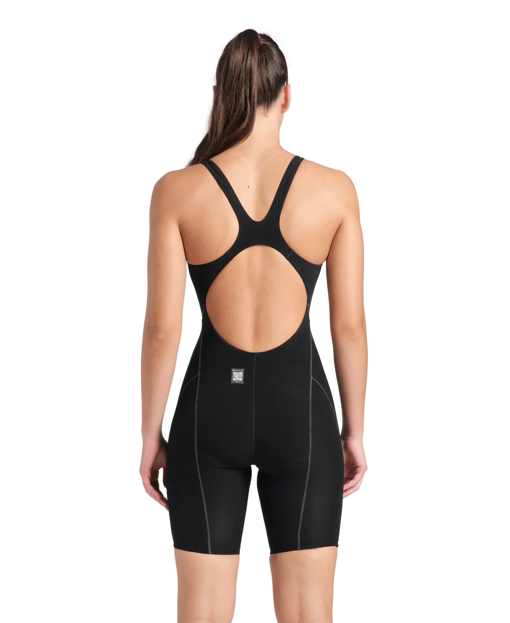 BAÑADOR POWERSKIN IMPULSO Espalda Abierta para mujer - Negro/Verde Azulado - Image 2