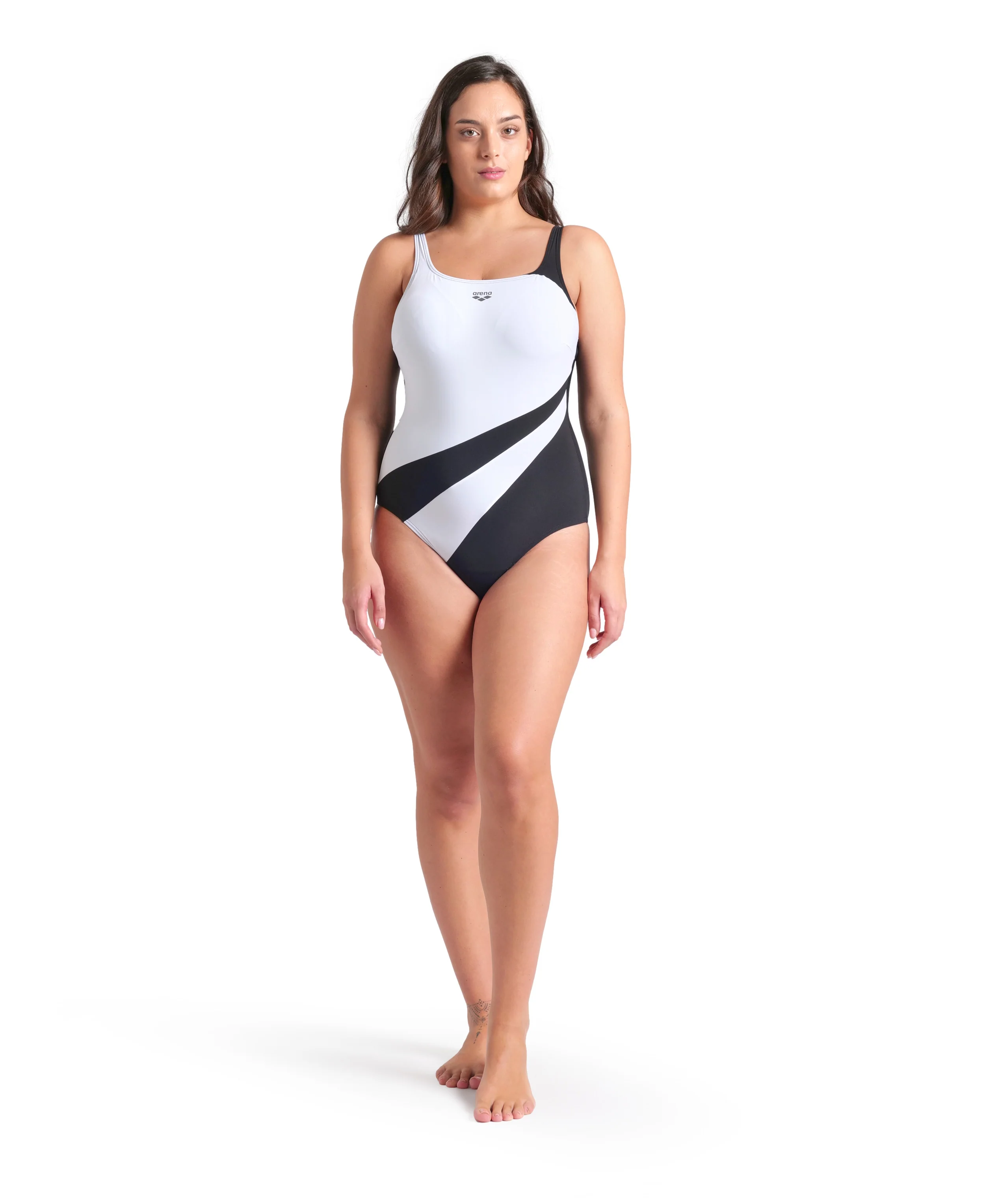 Bañador Shapewear arena para mujer Liliana copa B  - Blanco Y Negro - Image 5
