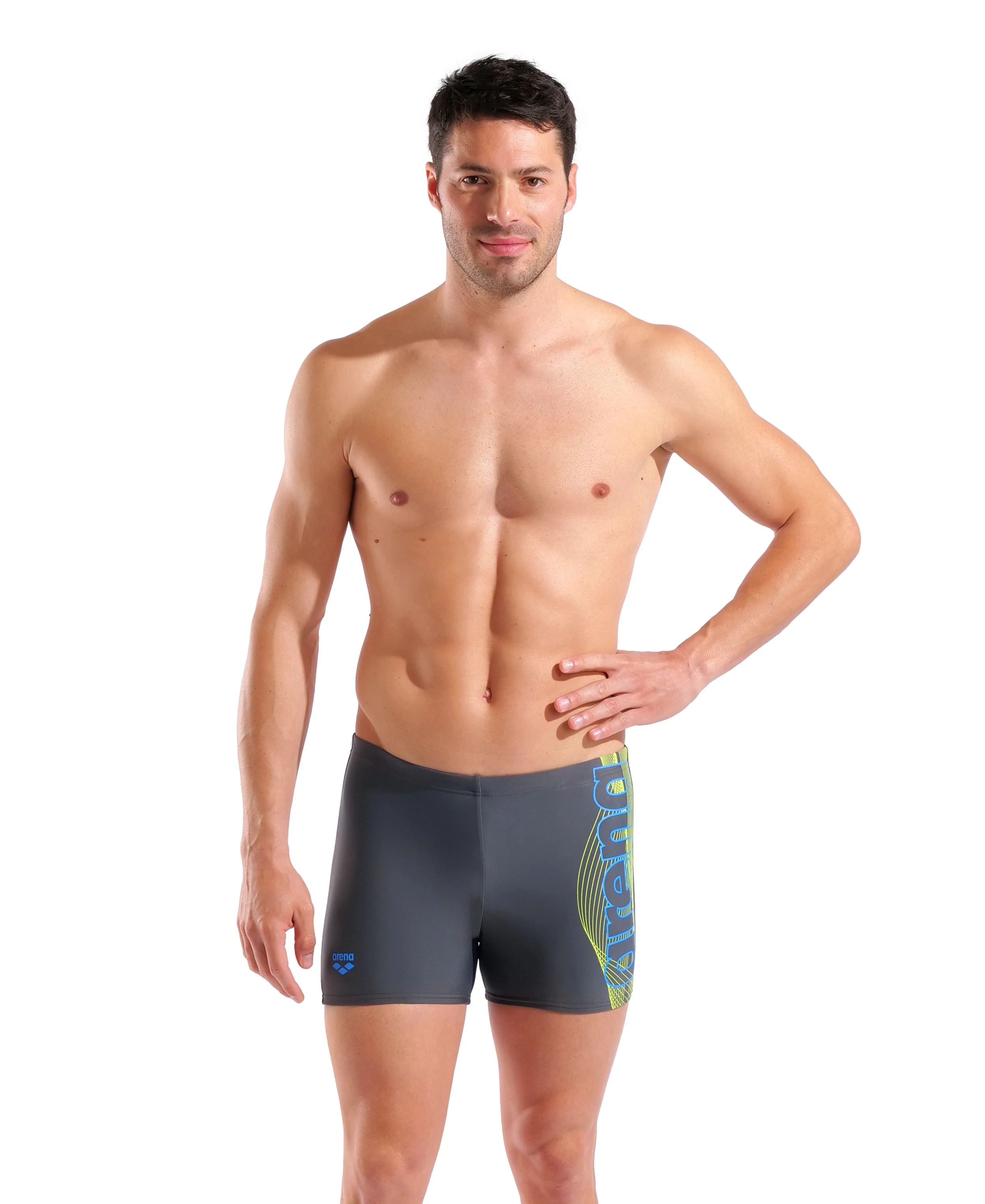 Bañador short arena Feel Basic para hombre - Asfalto