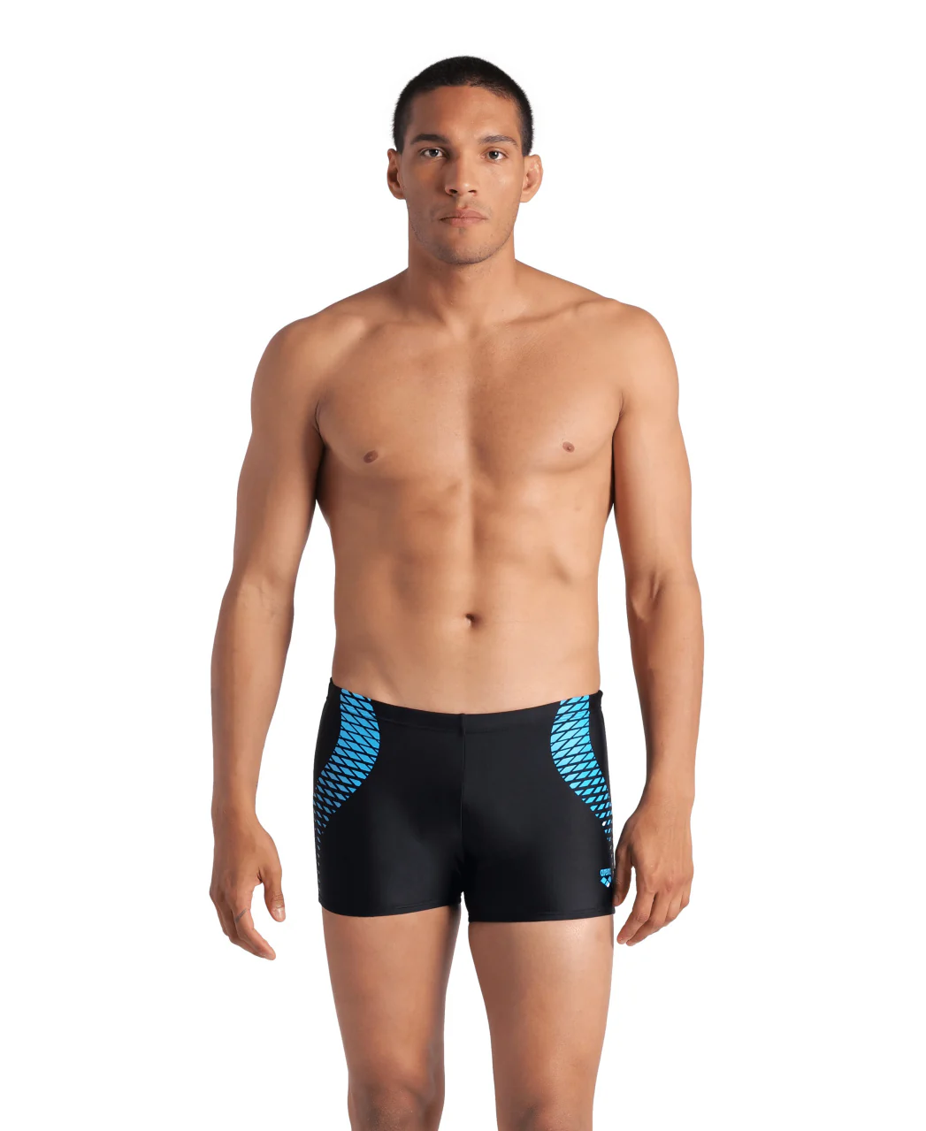 Bañador short arena Feel para hombre Openings - Negro/Turquesa