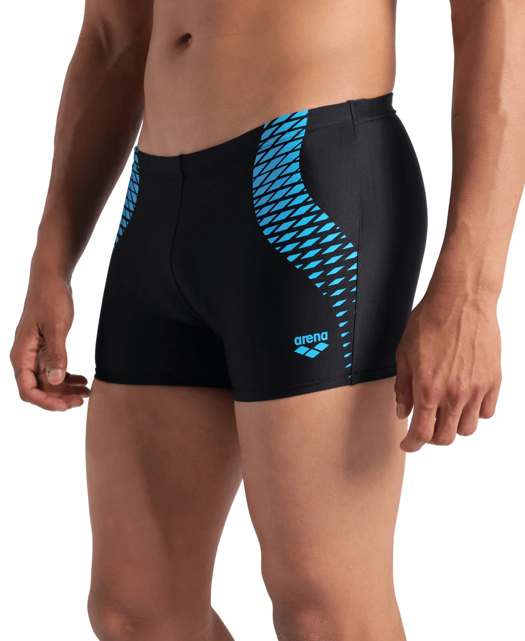Bañador short arena Feel para hombre Openings - Negro/Turquesa - Image 4