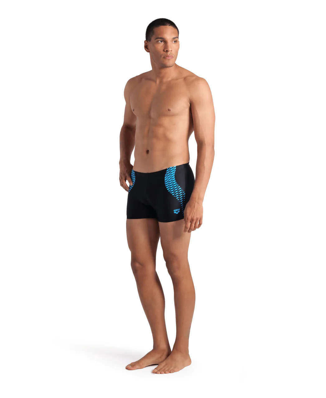 Bañador short arena Feel para hombre Openings - Negro/Turquesa - Image 5