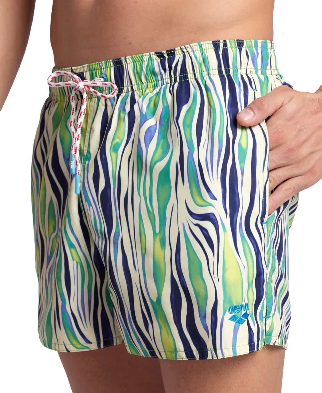 Bañador short arena para hombre Allover - Verde Cuarzo - Image 3