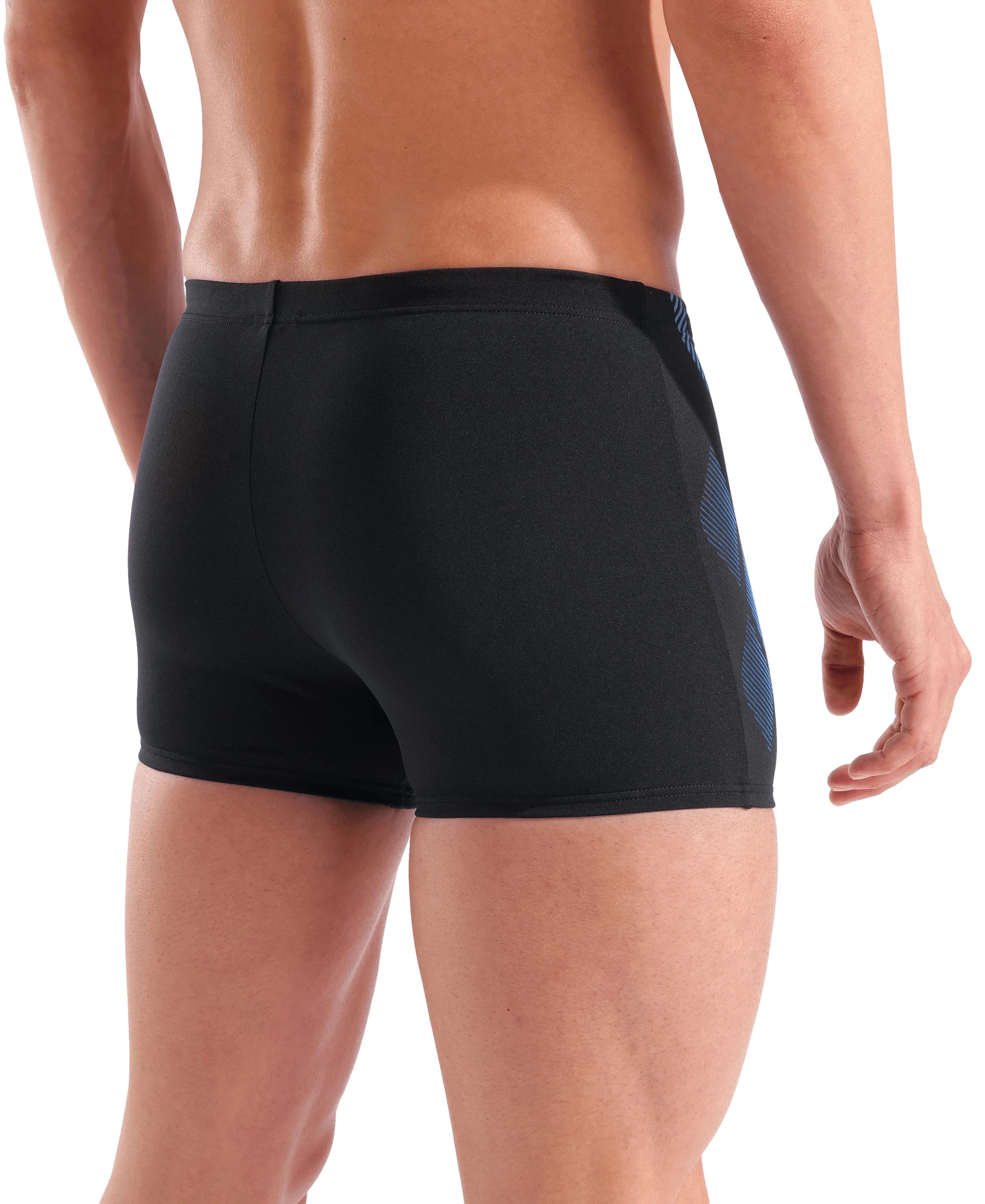 Bañador short arena Performance para hombre Poseidonia - Negro/Turquesa - Image 3