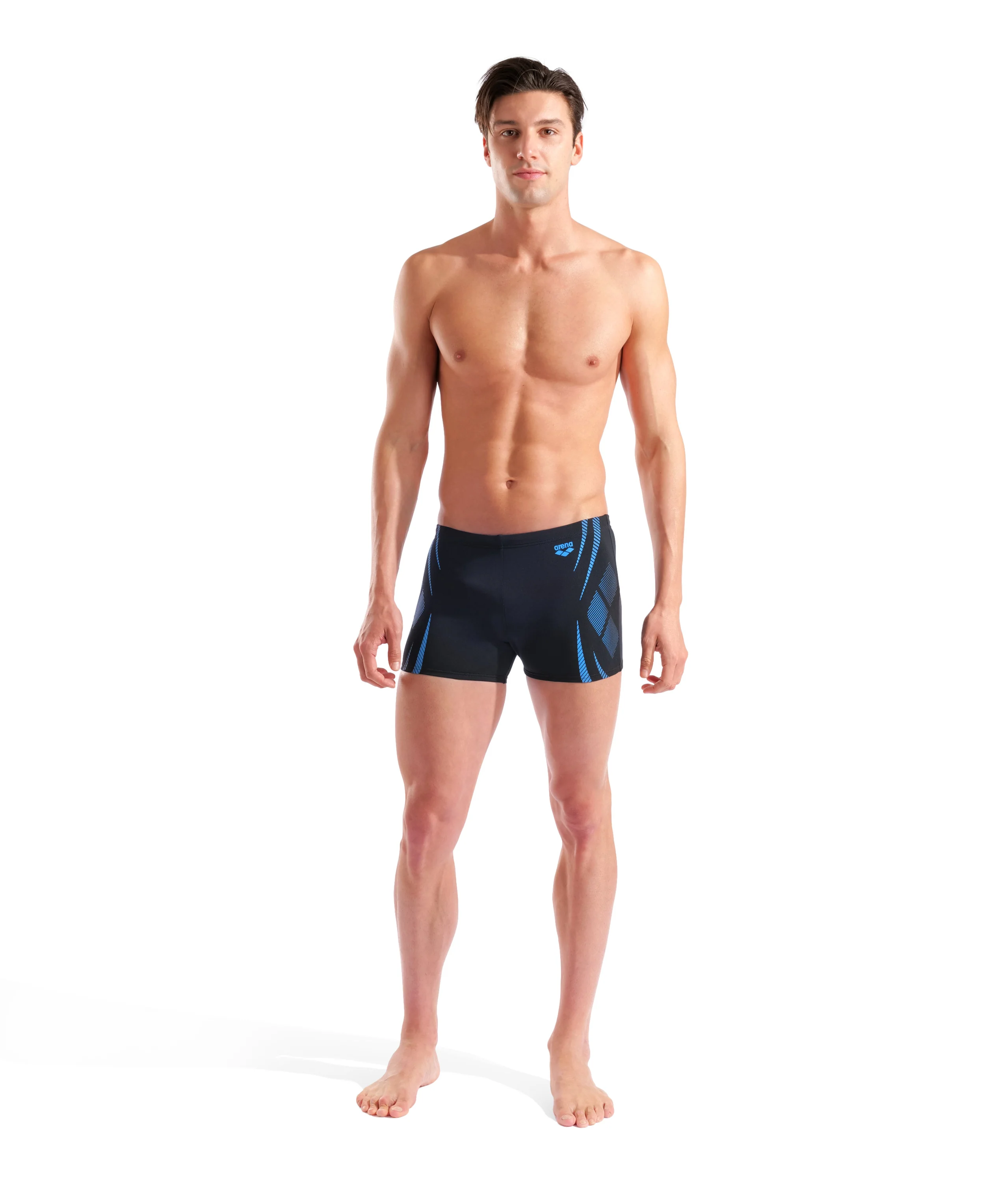 Bañador short arena Performance para hombre Poseidonia - Negro/Turquesa - Image 5