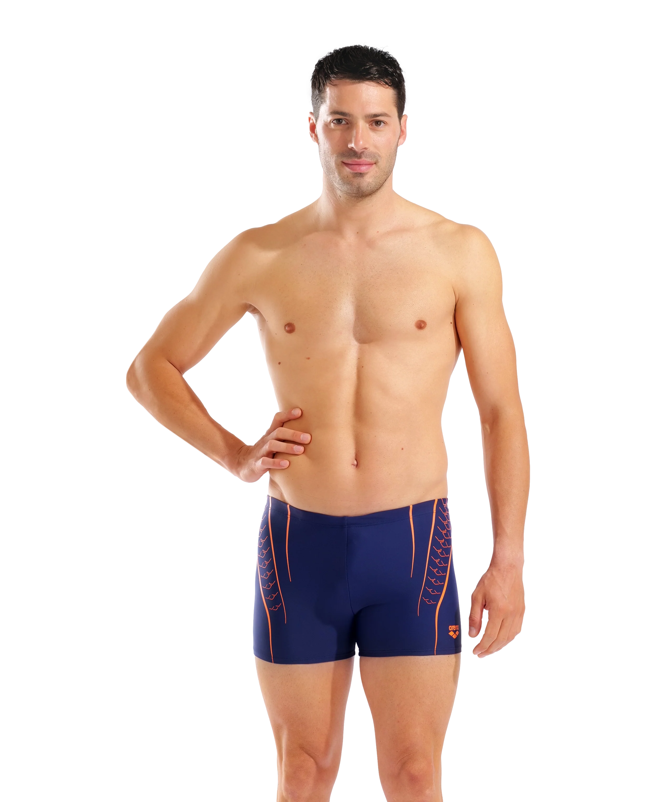 Bañador short para hombre arena Feel Double Graphic - Azul Marino/Team