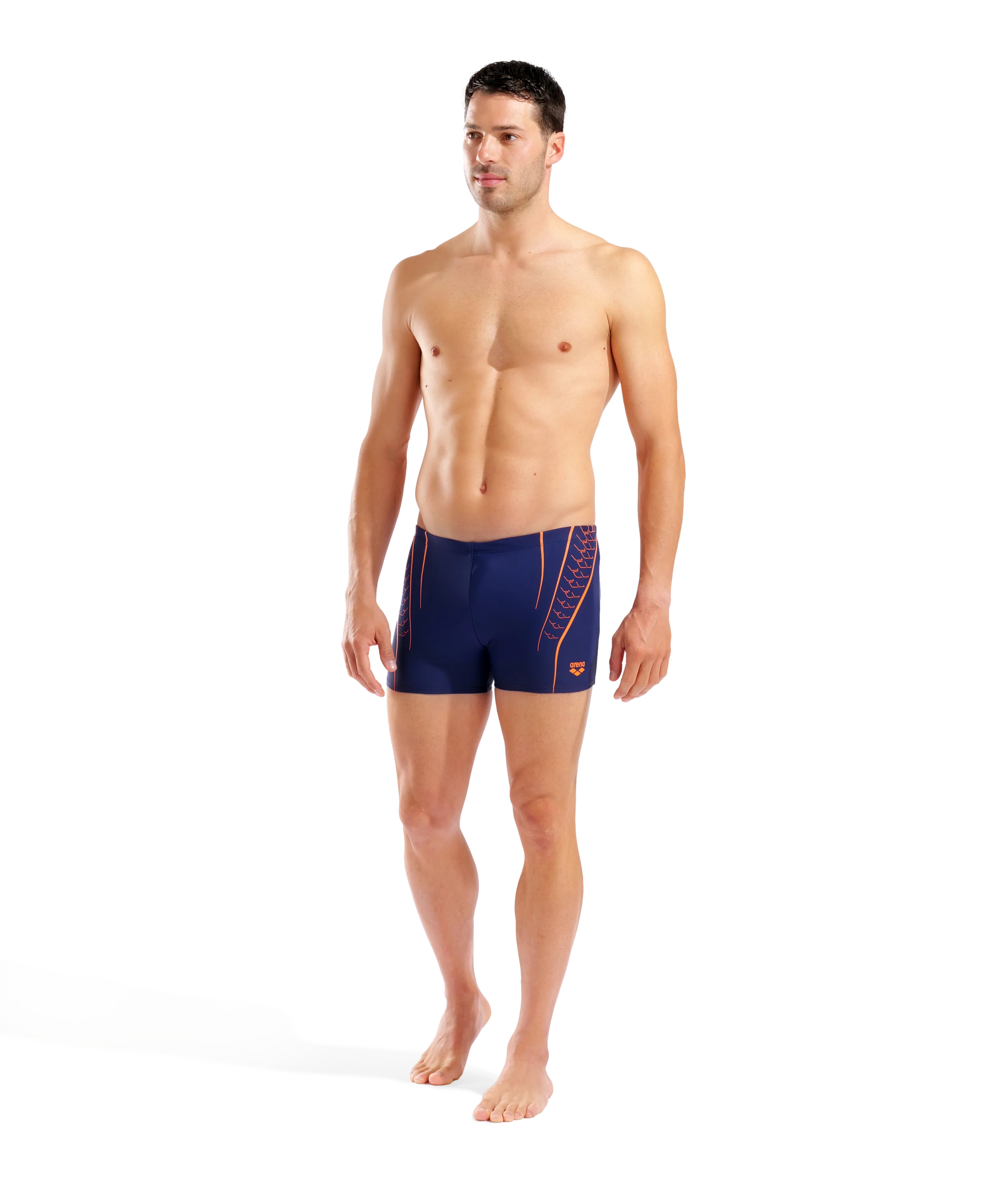 Bañador short para hombre arena Feel Double Graphic - Azul Marino/Team - Image 3