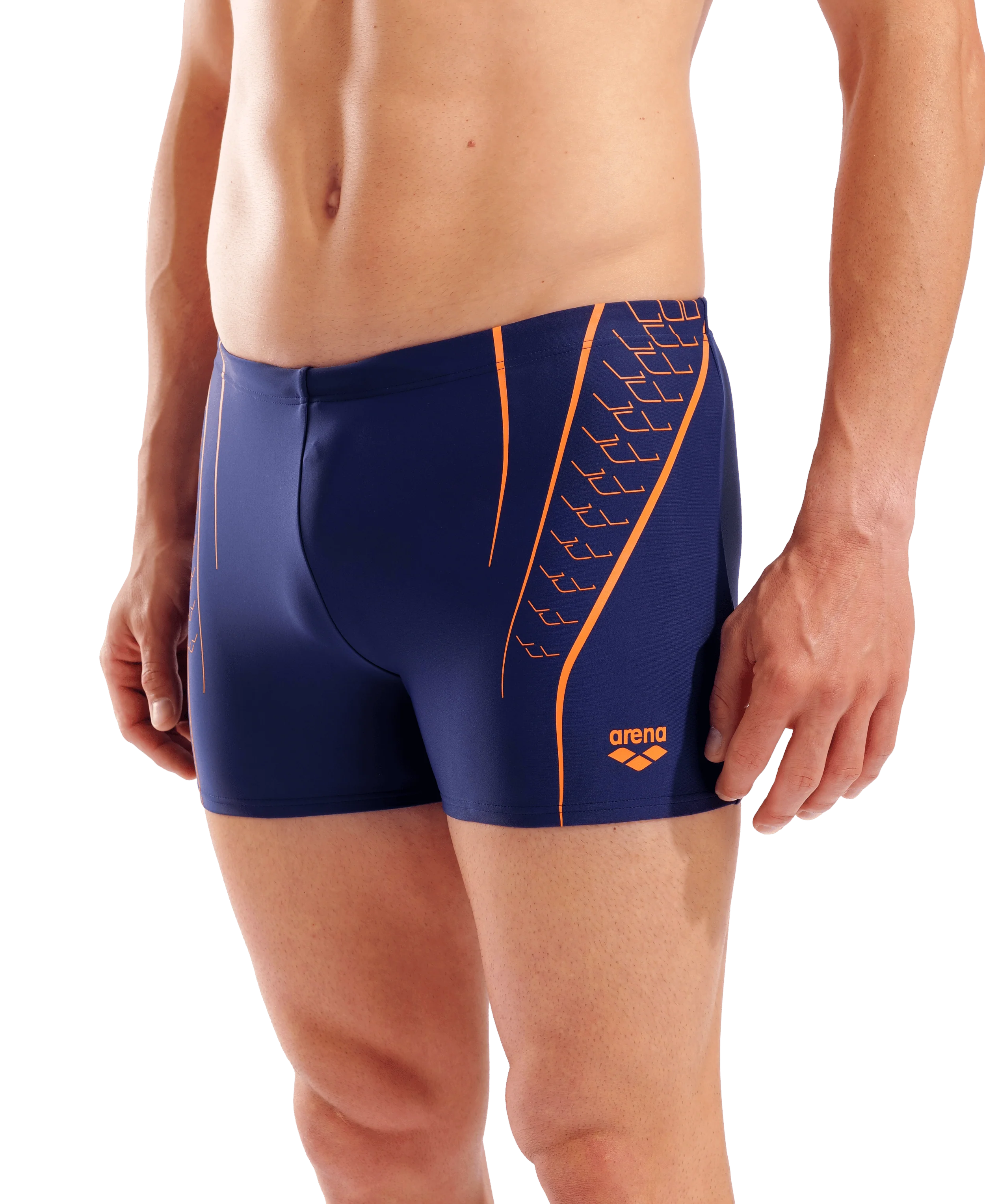 Bañador short para hombre arena Feel Double Graphic - Azul Marino/Team - Image 4