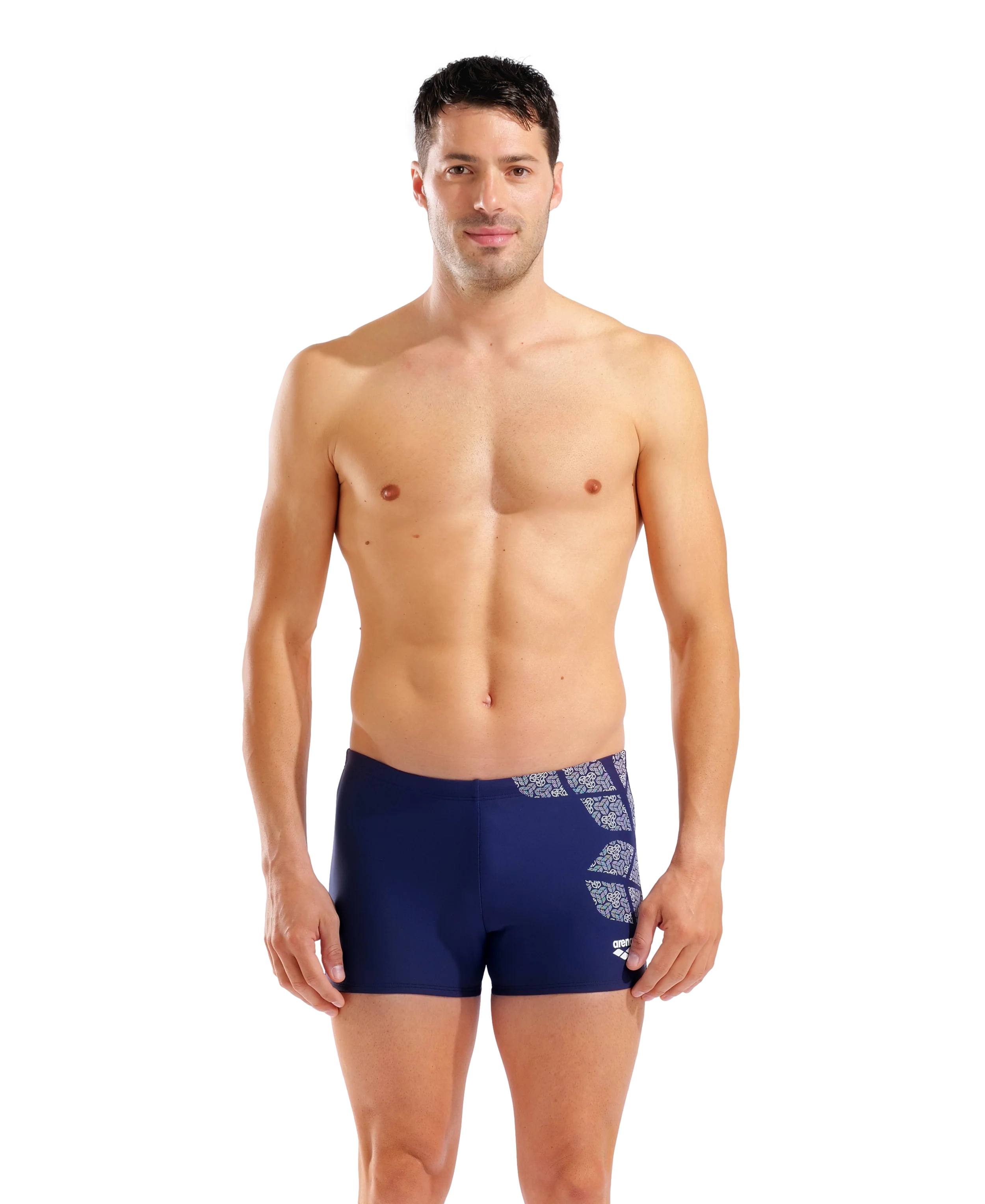 Bañador short para hombre arena Feel Kikko - Azul marino/blanco