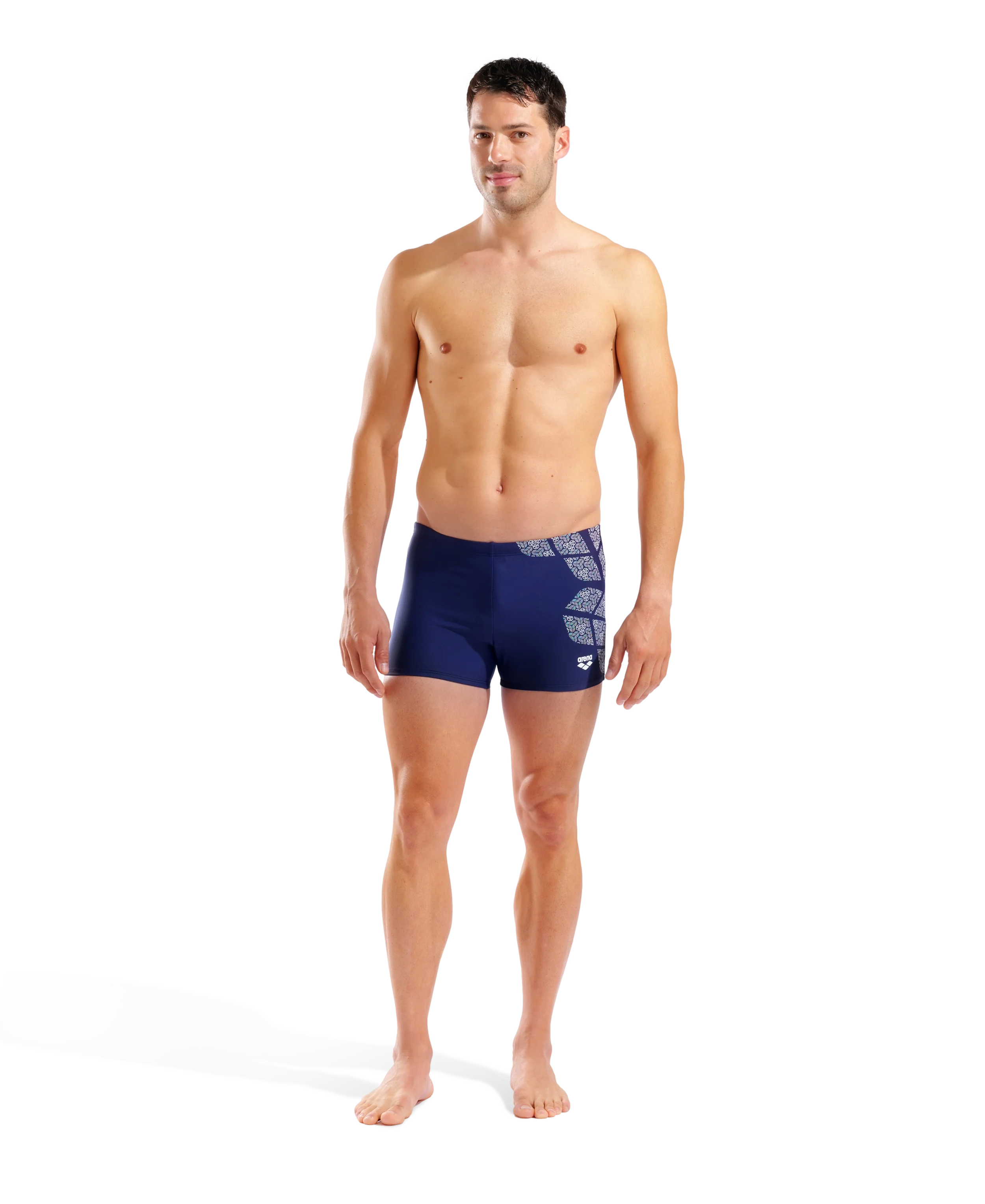Bañador short para hombre arena Feel Kikko - Azul marino/blanco - Image 3
