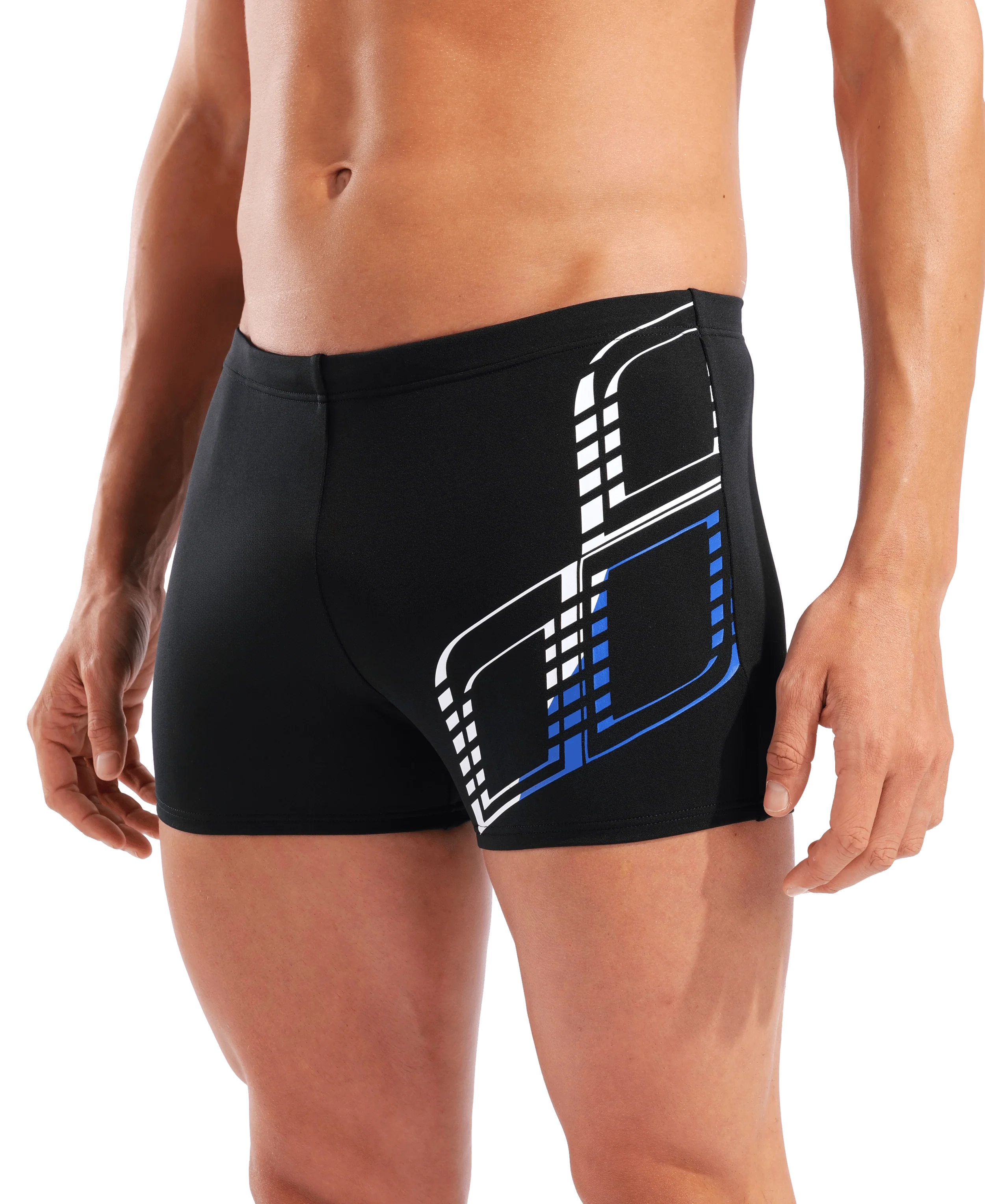 Bañador short para hombre arena Performance Graphic - Negro/Azul Royal - Image 4