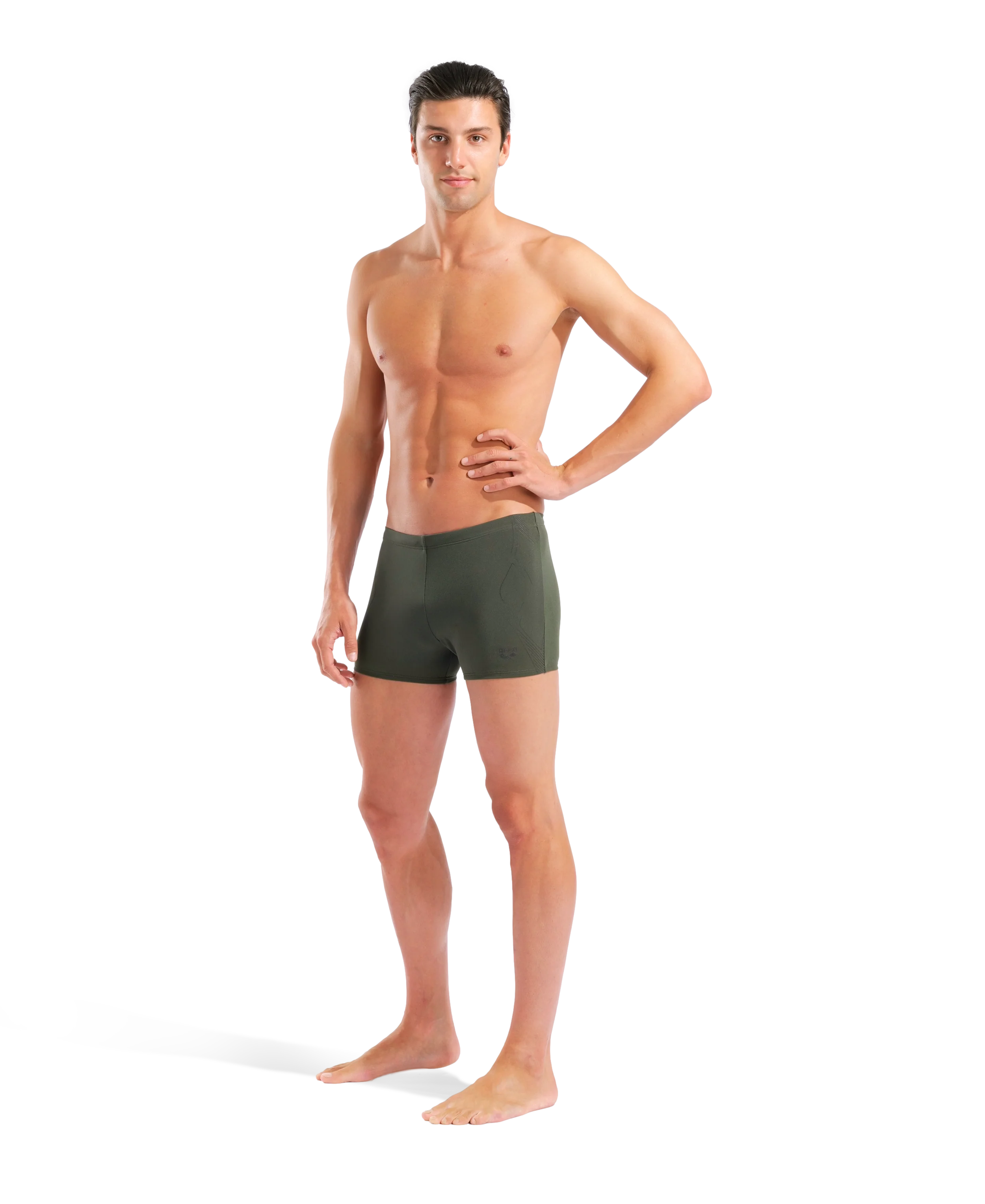 Bañador short para hombre arena Performance Graphic - Salvia oscura/Negro - Image 3