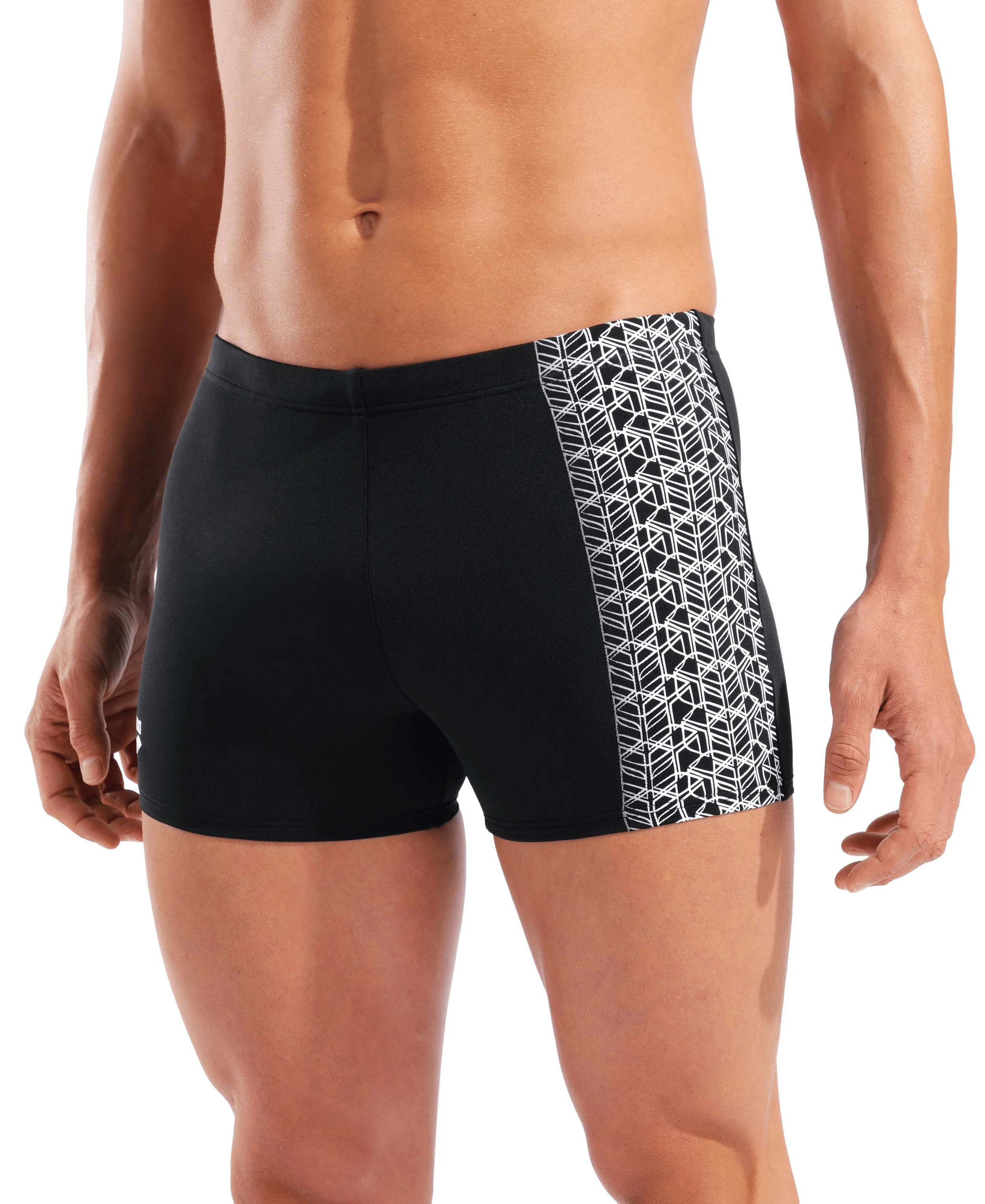 Bañador short para hombre arena Performance Logo - Blanco y negro - Image 4