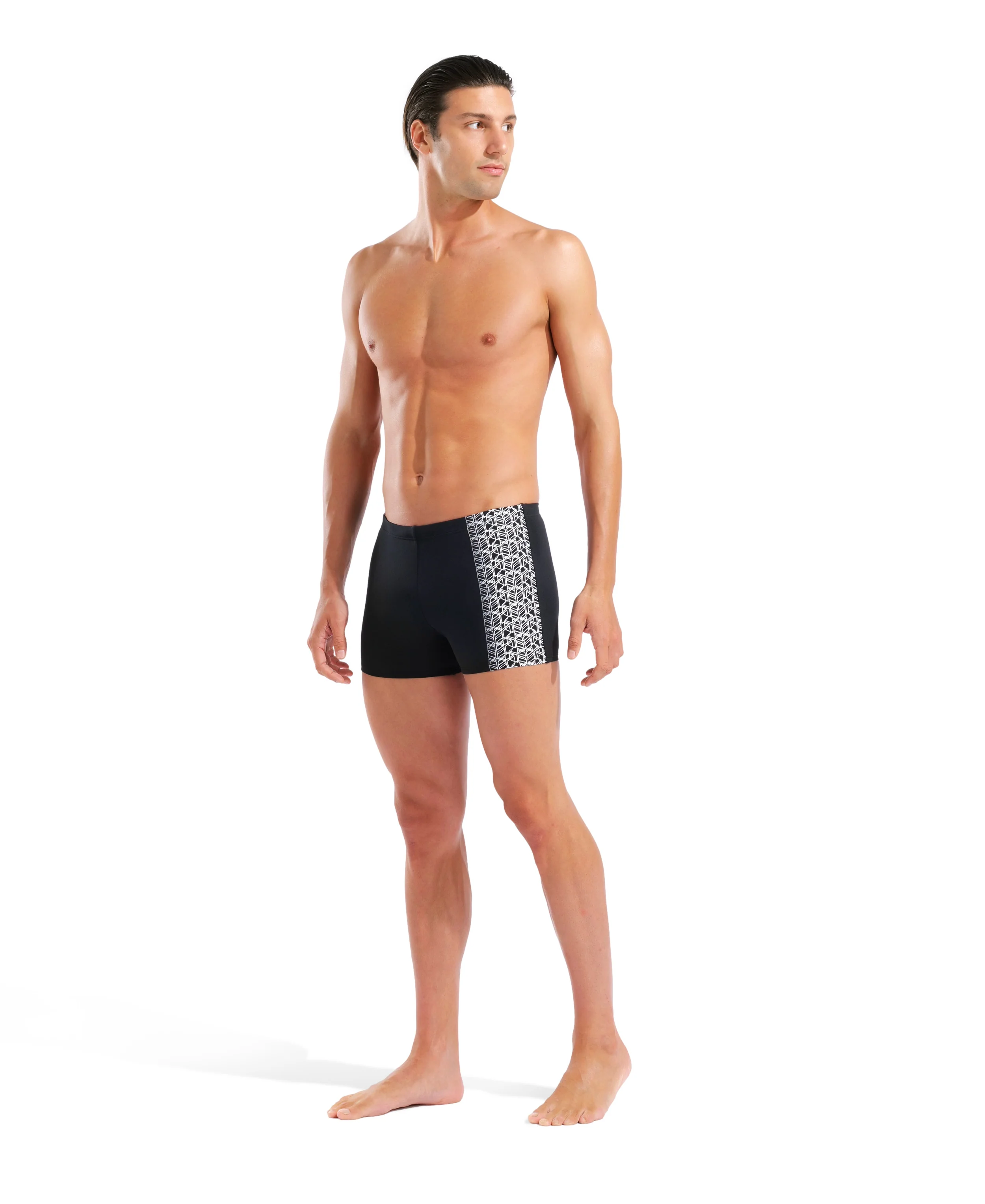Bañador short para hombre arena Performance Logo - Blanco y negro - Image 5