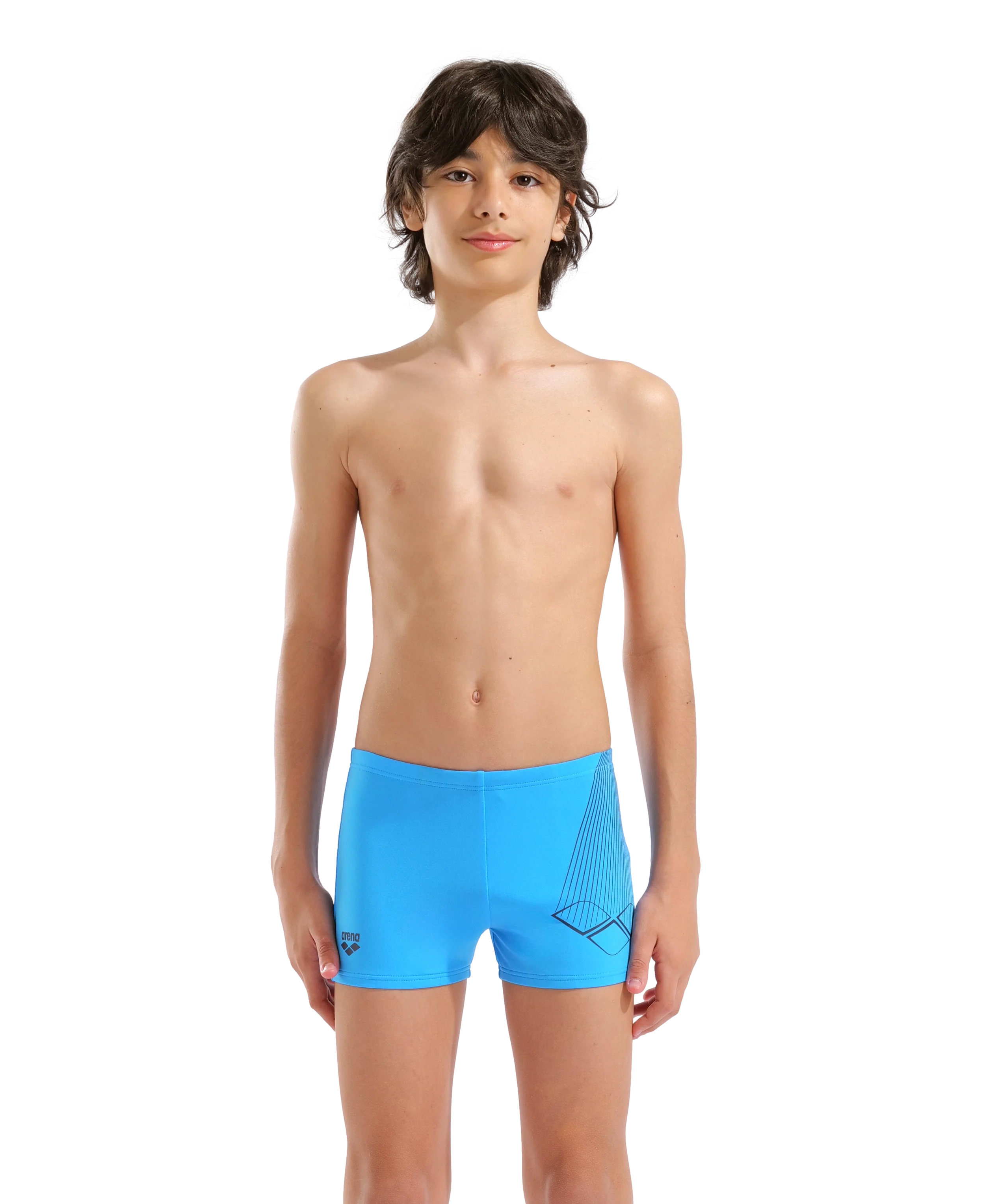 Bañador short para niño arena Performance Bright - Turquesa/Azul marino