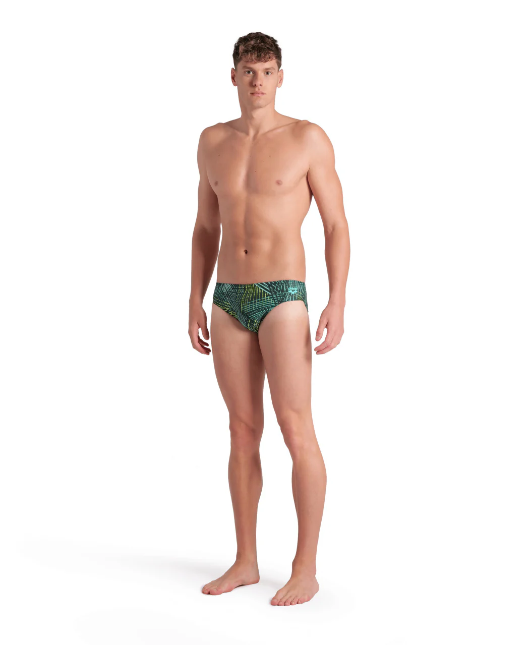 Bañador slip arena Performance para hombre Energy - Verde Multi - Image 5