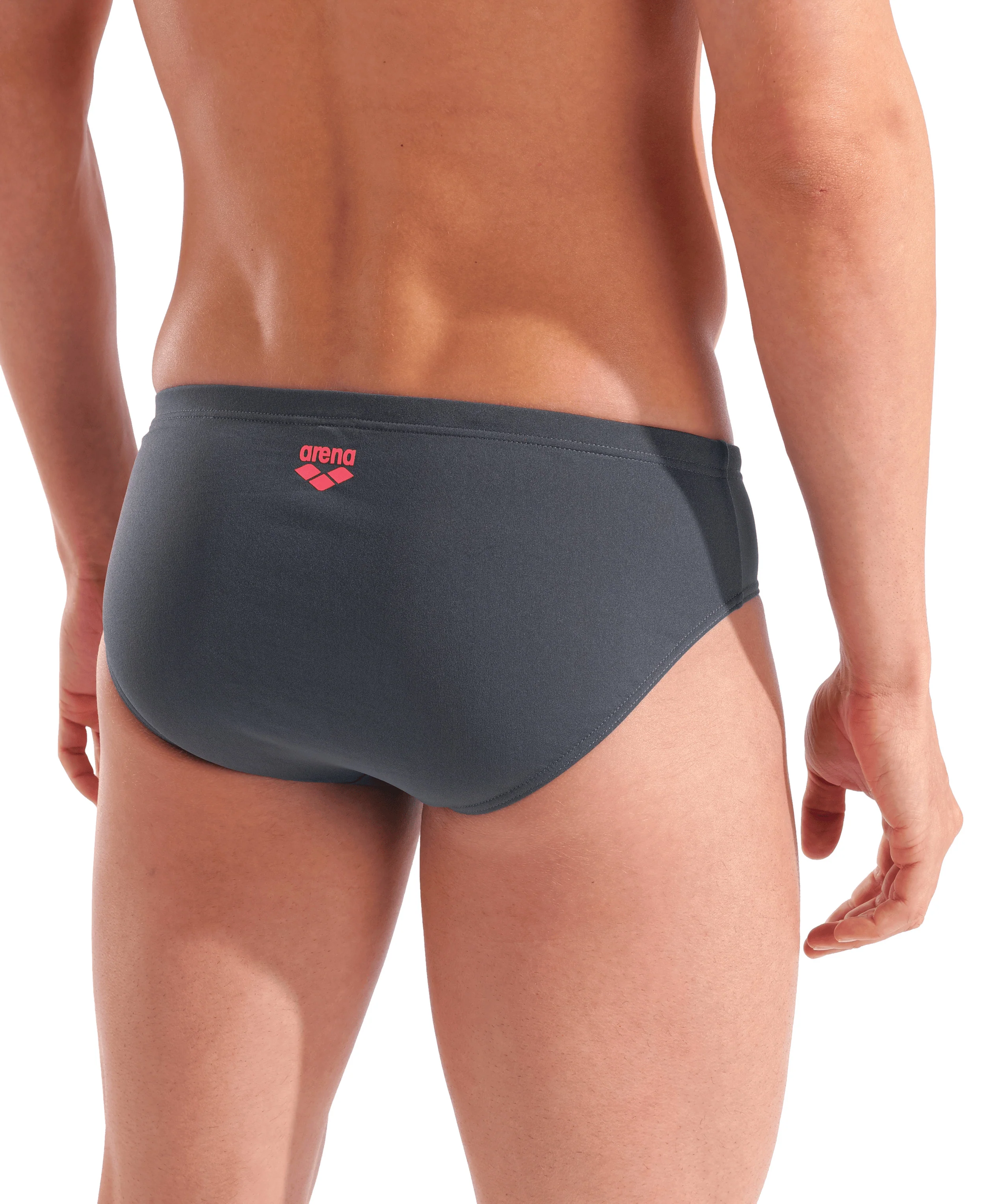 Bañador slip arena Performance para hombre Poseidonia - Asfalto/Brillante - Image 4