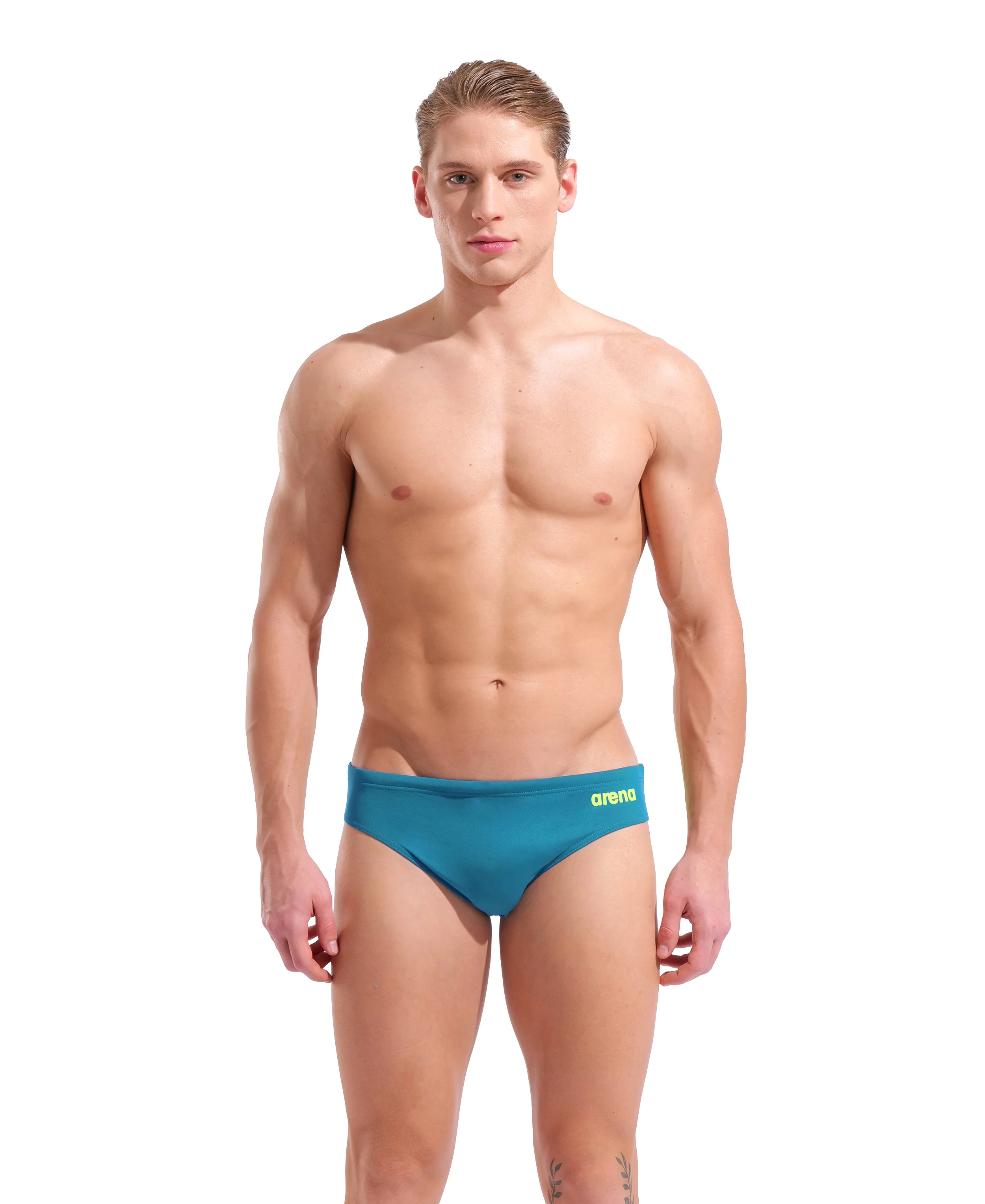 Bañador slip liso arena Performance para hombre Team - Azul Cosmo