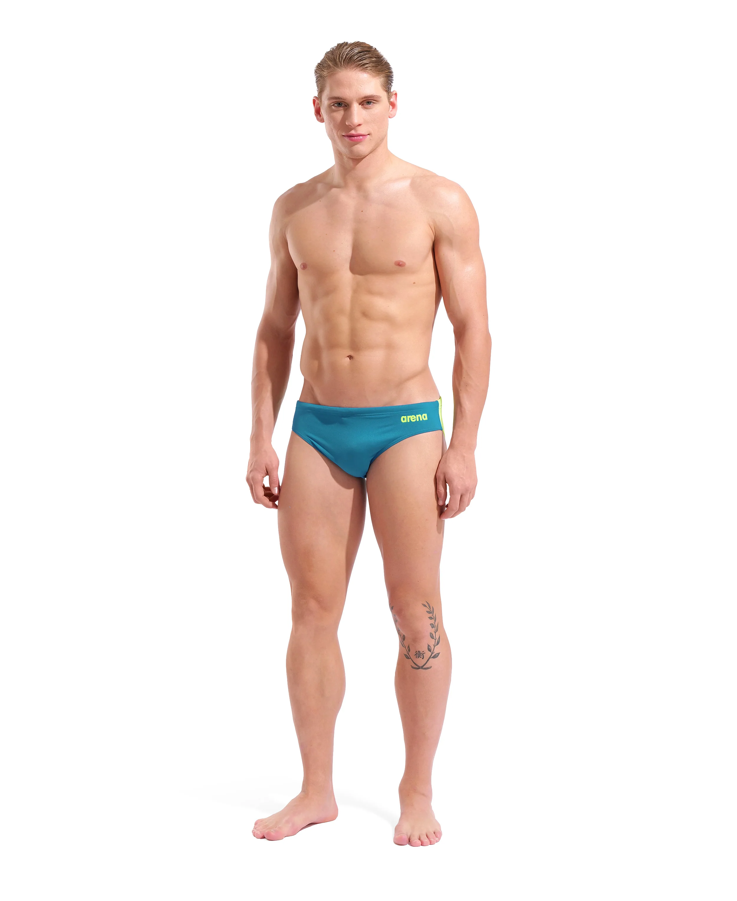 Bañador slip liso arena Performance para hombre Team - Azul Cosmo - Image 3