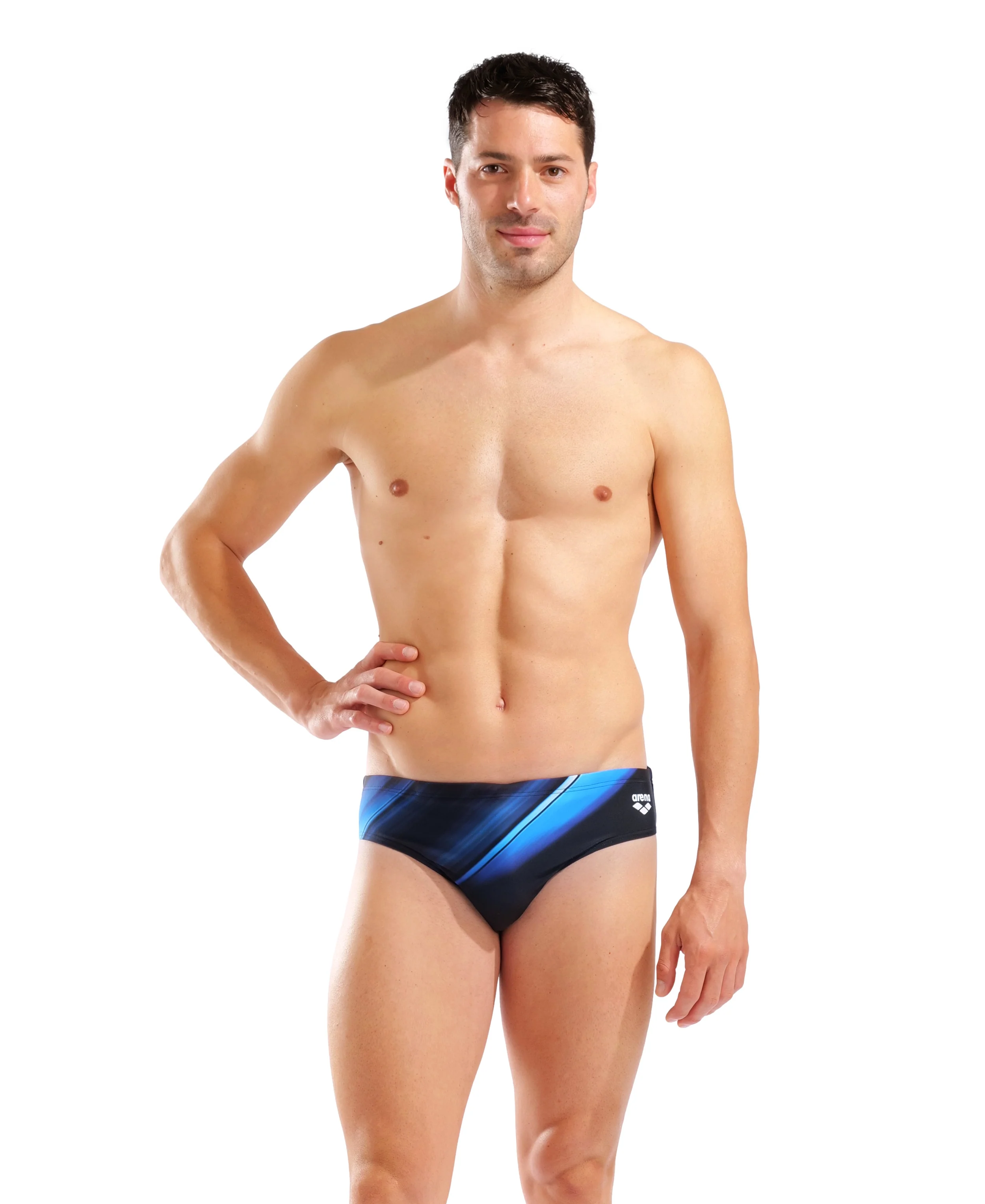 Bañador slip para hombre arena Feel Light - Negro/Multicolor