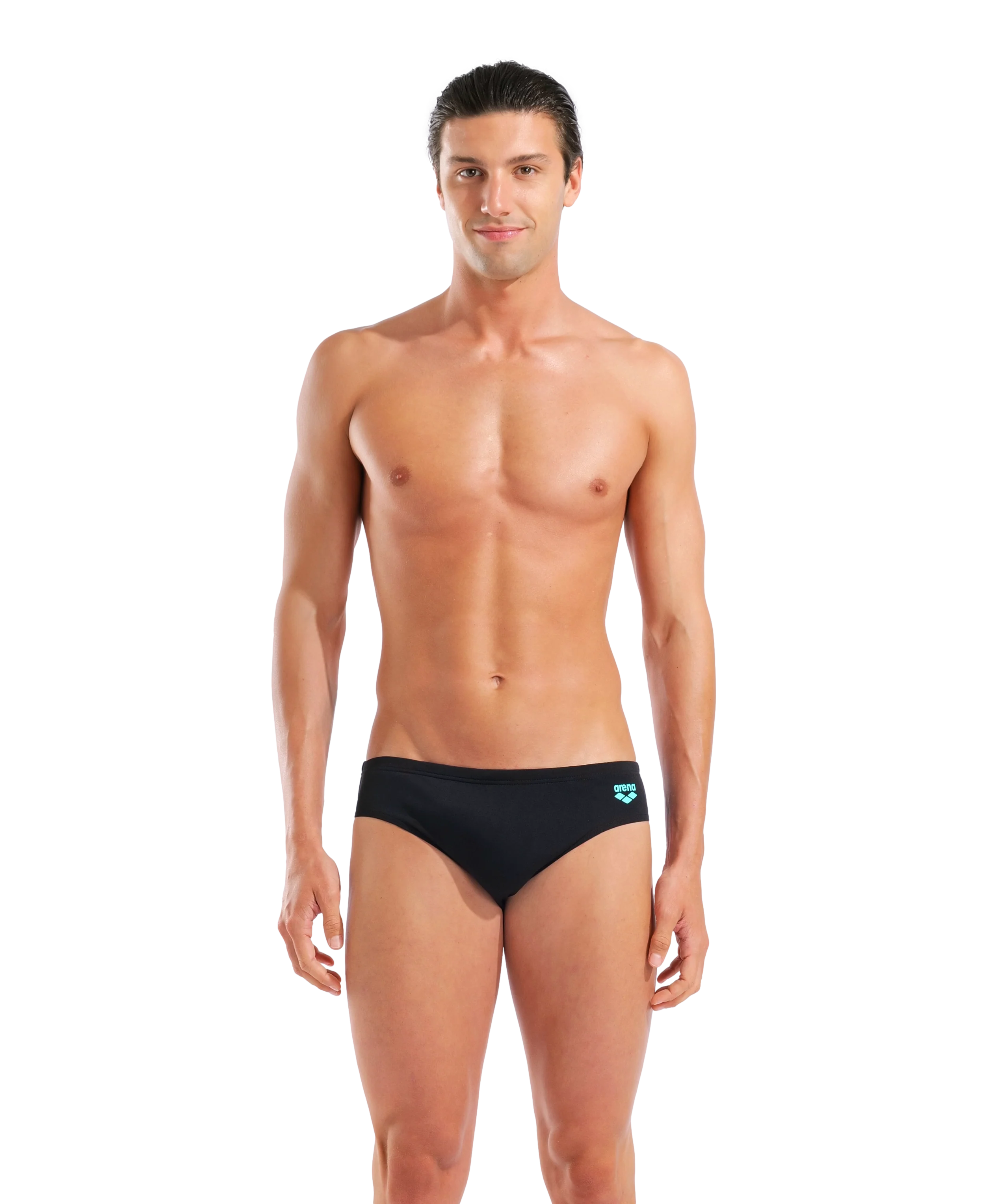 Bañador slip para hombre arena Performance Placement - Negro/Negro