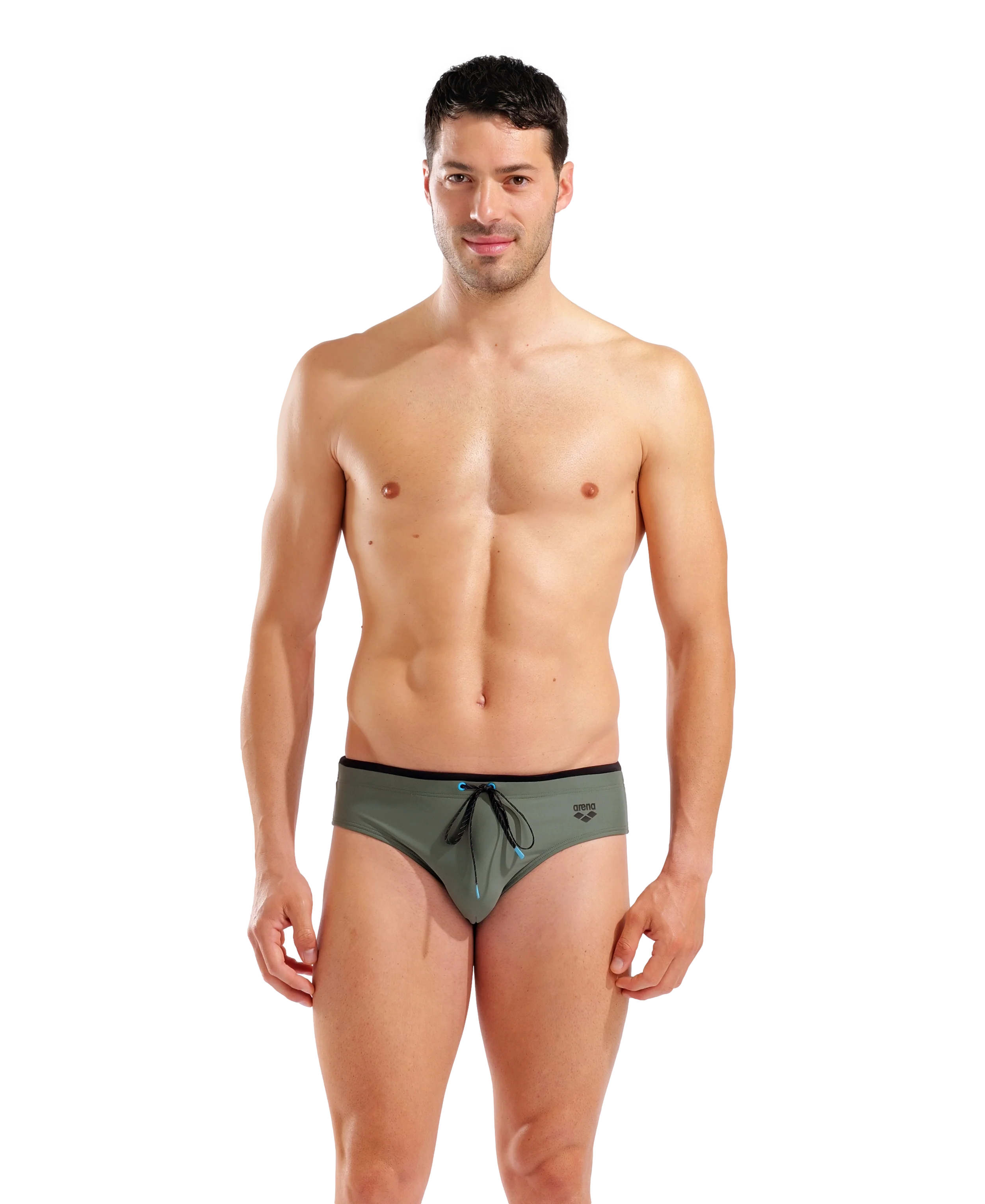 Bañador slip para hombre arena Solid - Salvia/Negro