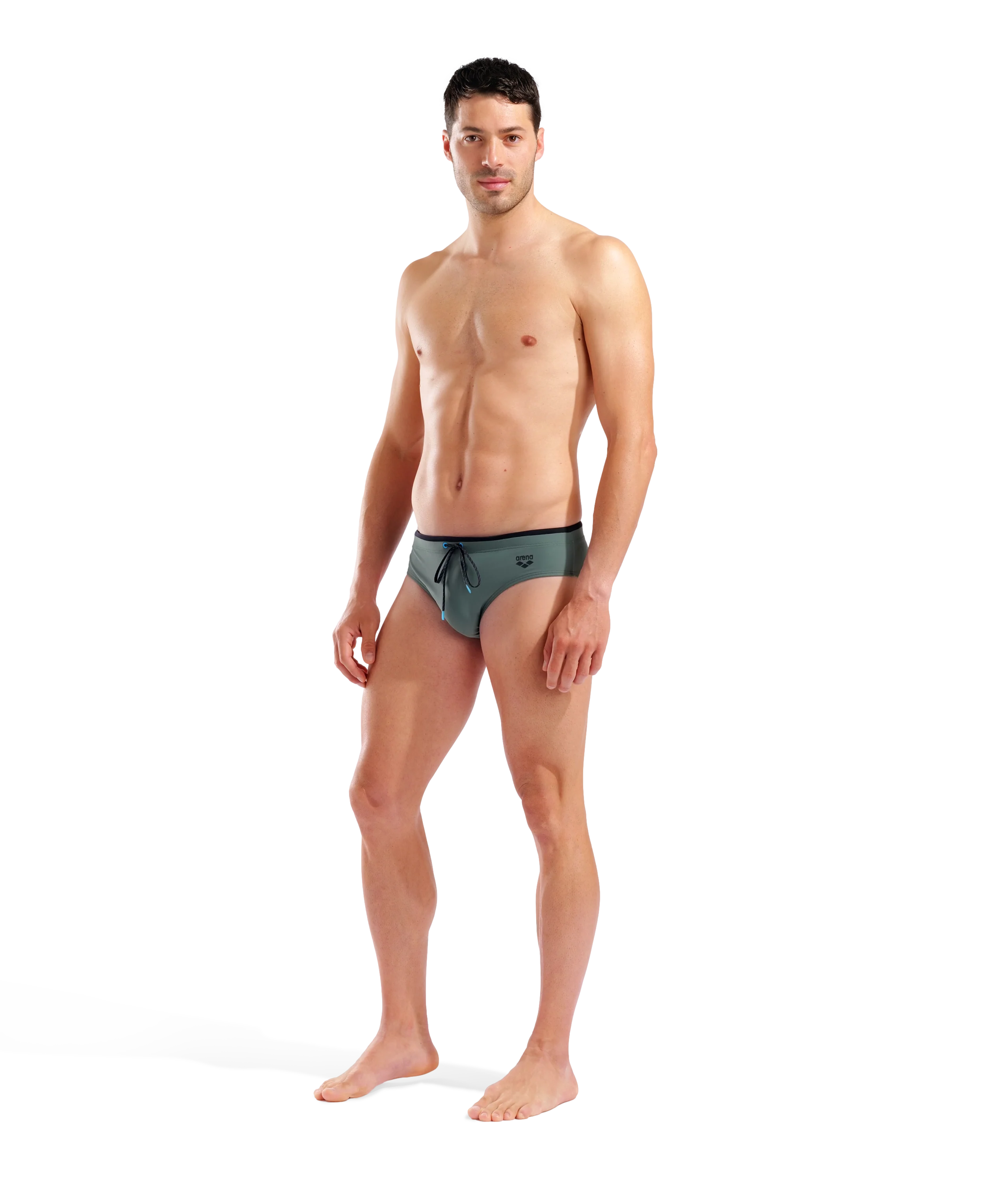 Bañador slip para hombre arena Solid - Salvia/Negro - Image 3