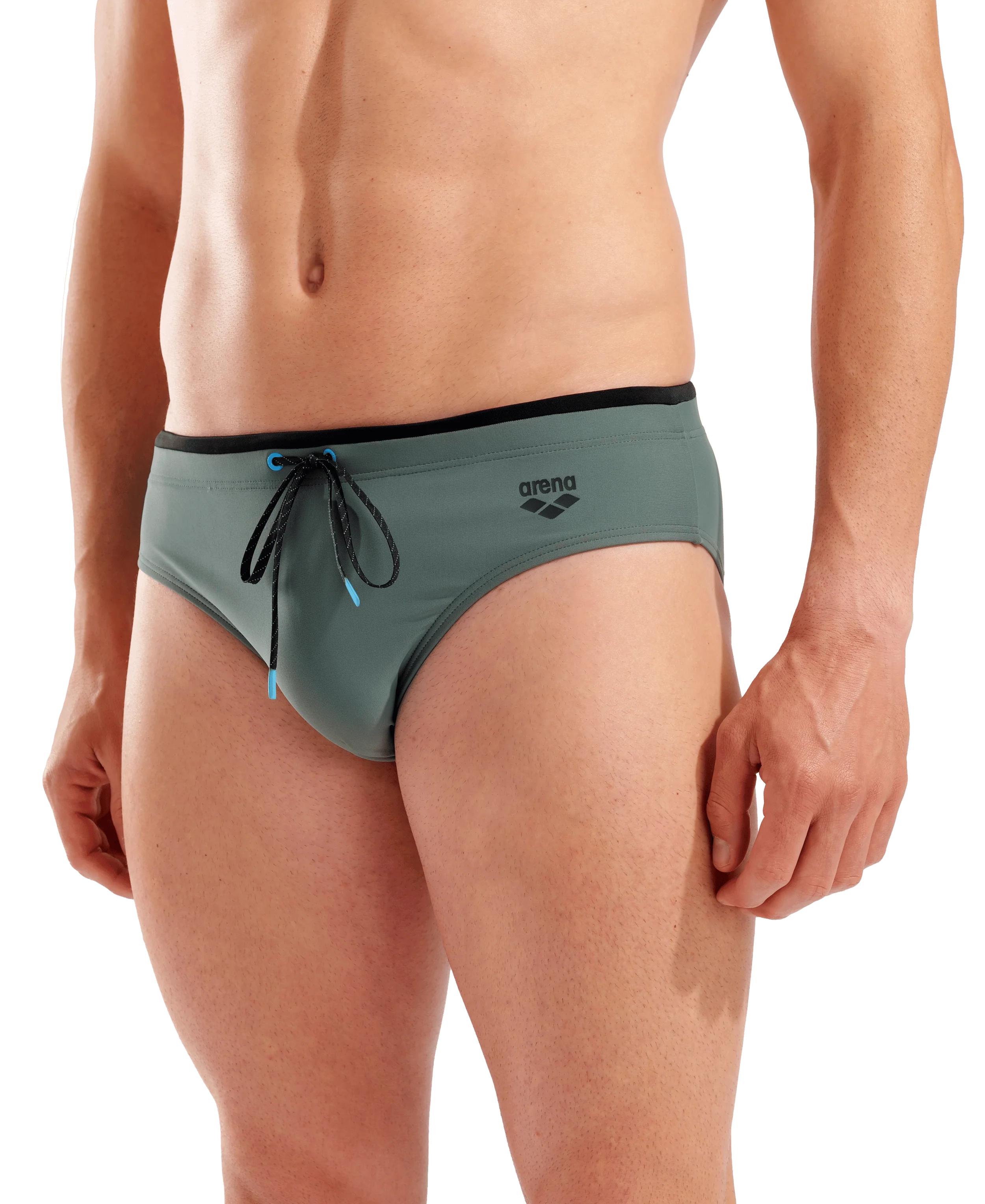 Bañador slip para hombre arena Solid - Salvia/Negro - Image 4