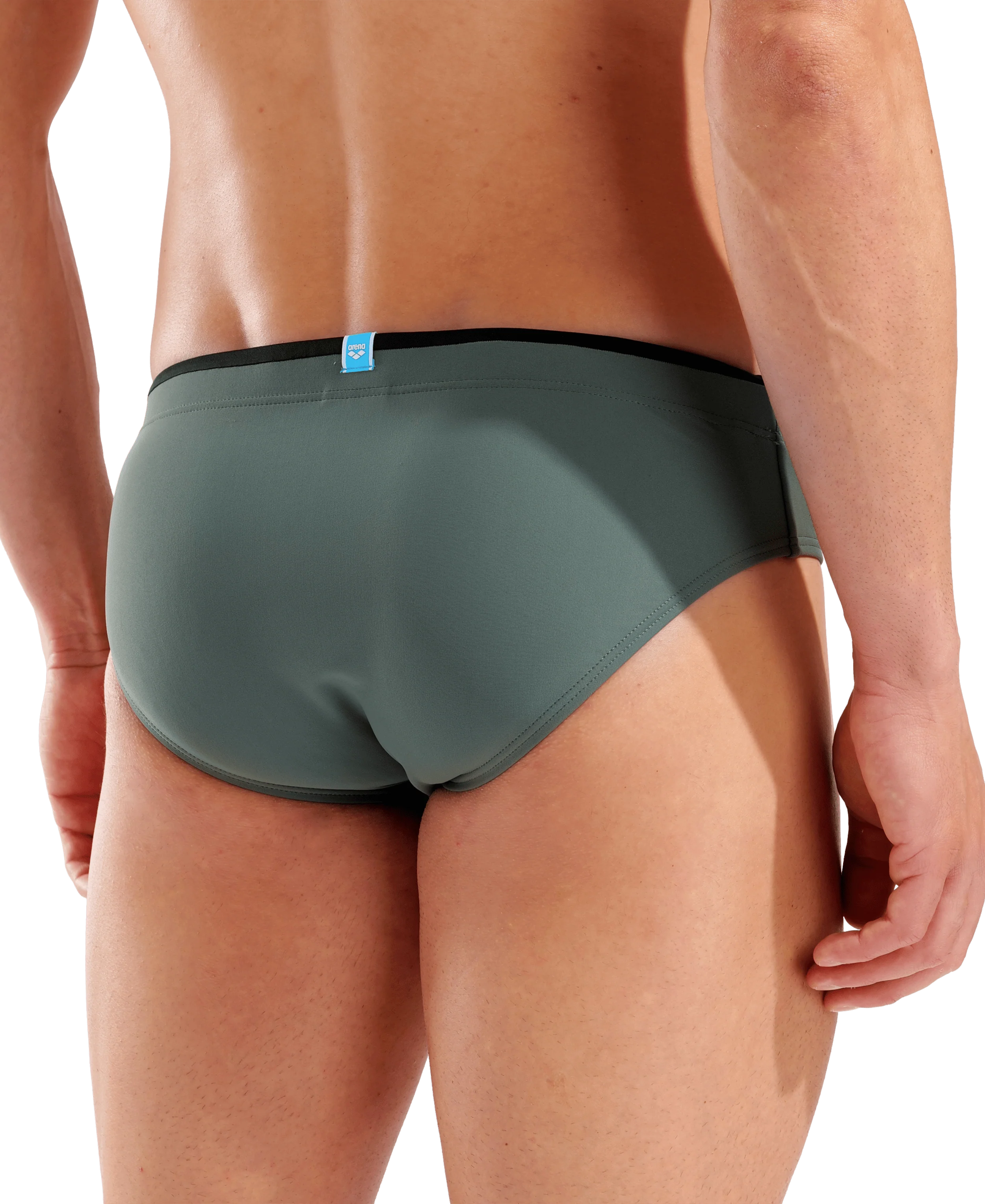 Bañador slip para hombre arena Solid - Salvia/Negro - Image 5