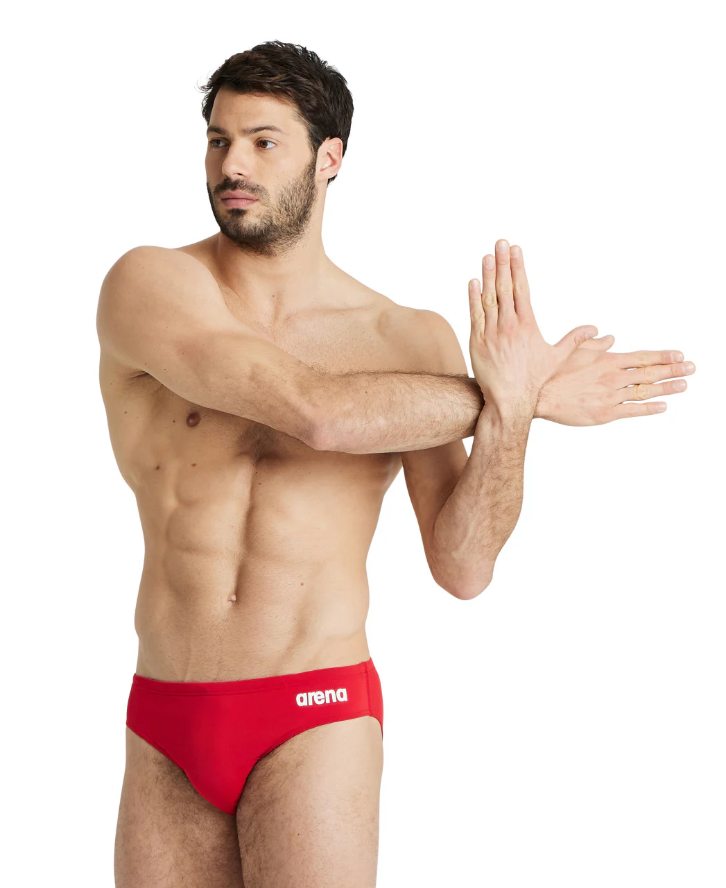 Bañador slip liso arena Performance para hombre Team - Rojo Blanco