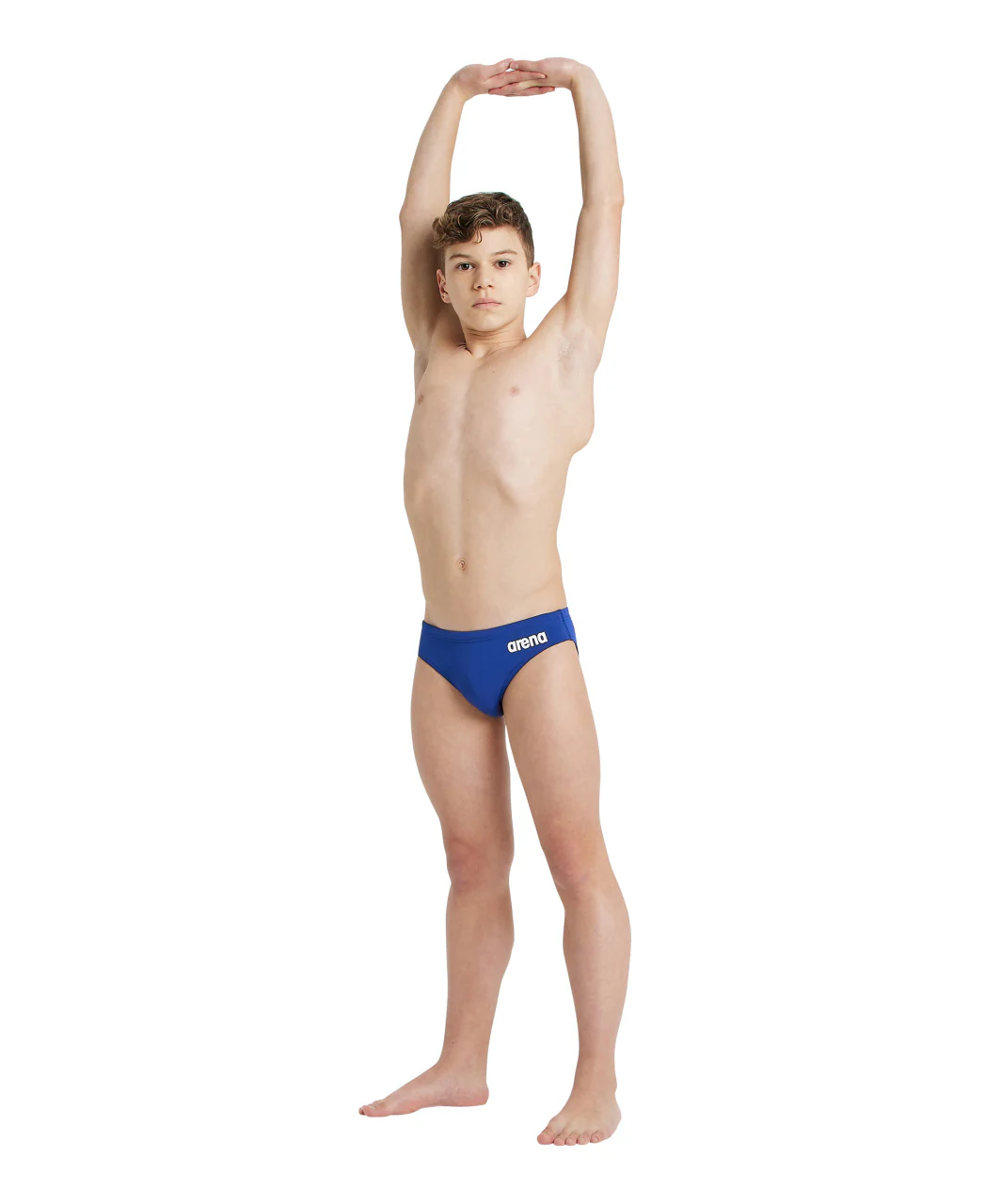 Bañador slip liso arena Performance para niño Team - Royal/Blanco - Image 4
