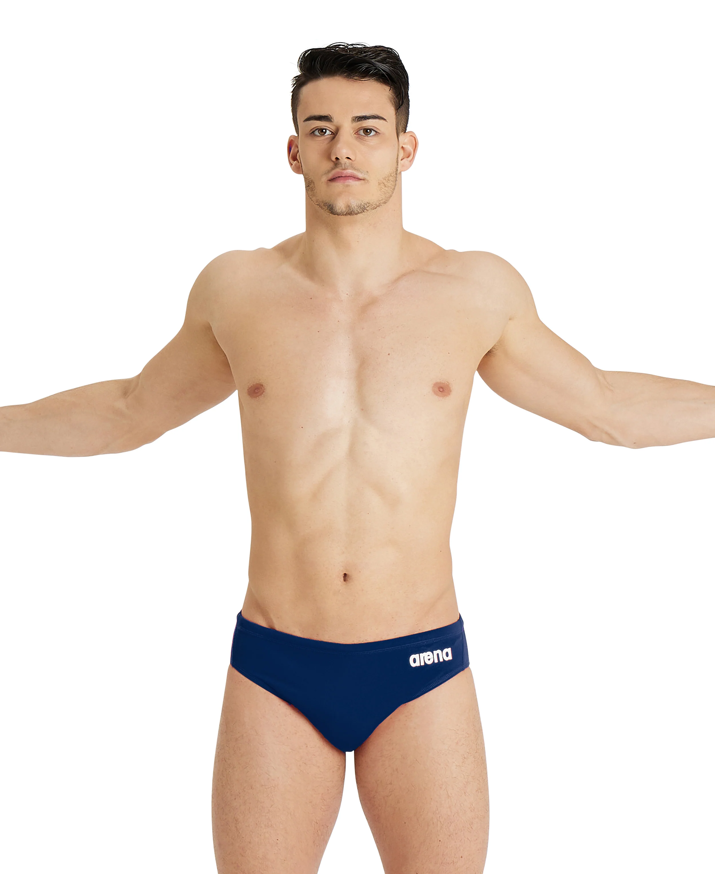 Bañador Team Swim Briefs Waterpolo Solid - Azul Marino/Blanco