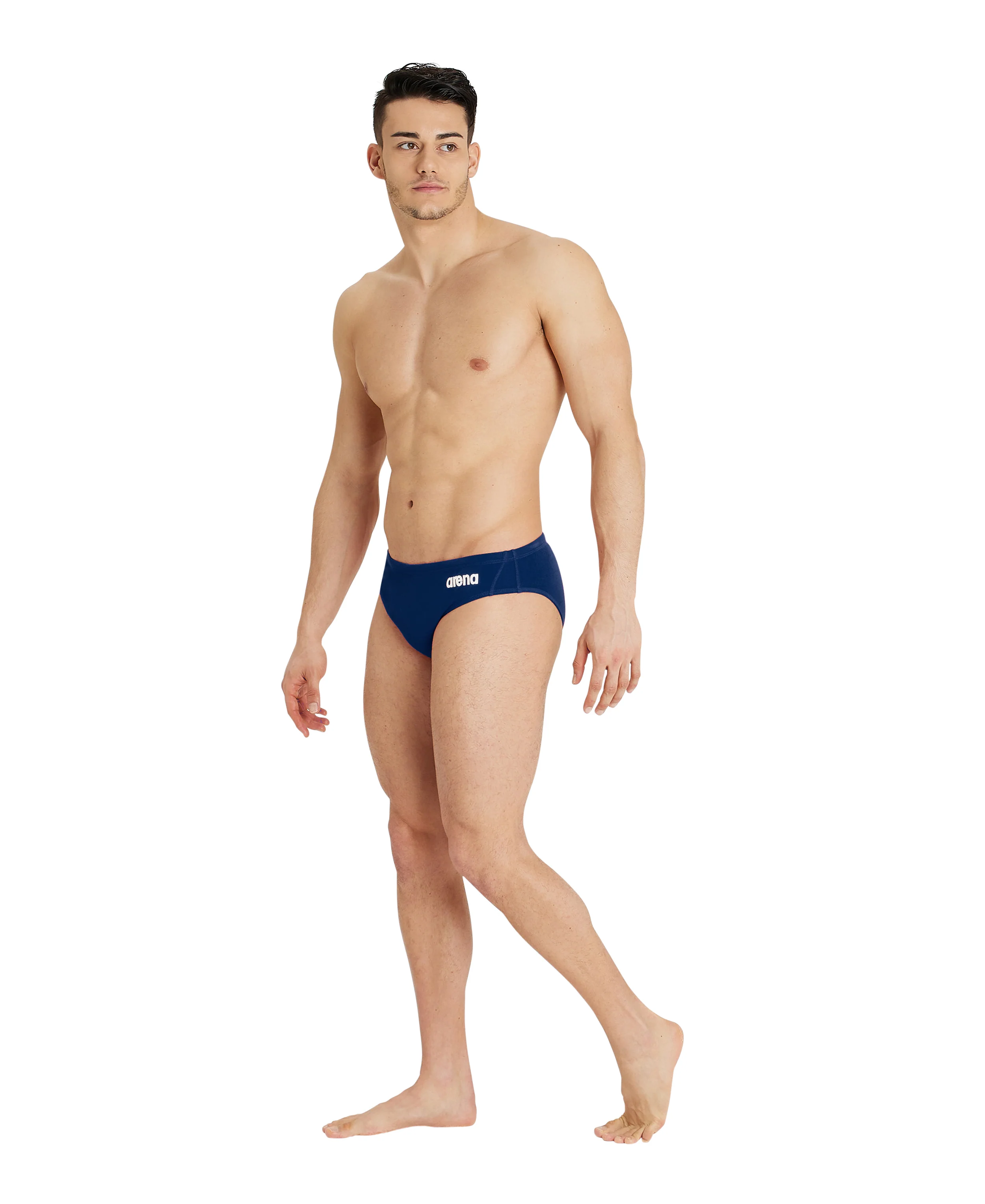 Bañador Team Swim Briefs Waterpolo Solid - Azul Marino/Blanco - Image 3