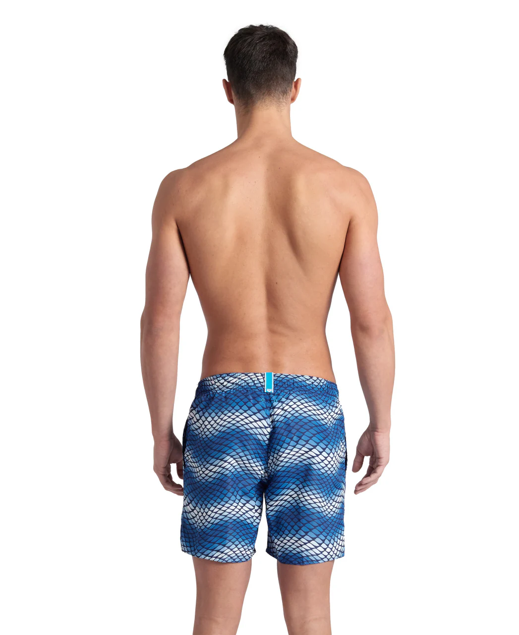 Bóxer de playa arena para hombre Allover - Azul Lago/Multi - Image 2